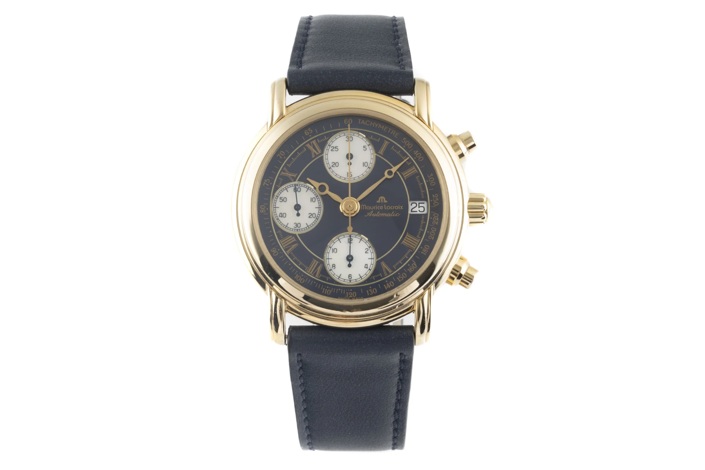 Maurice Lacroix Croneo chronograph gilt / steel automatic men's watch 03700  [2204131] - Image 4