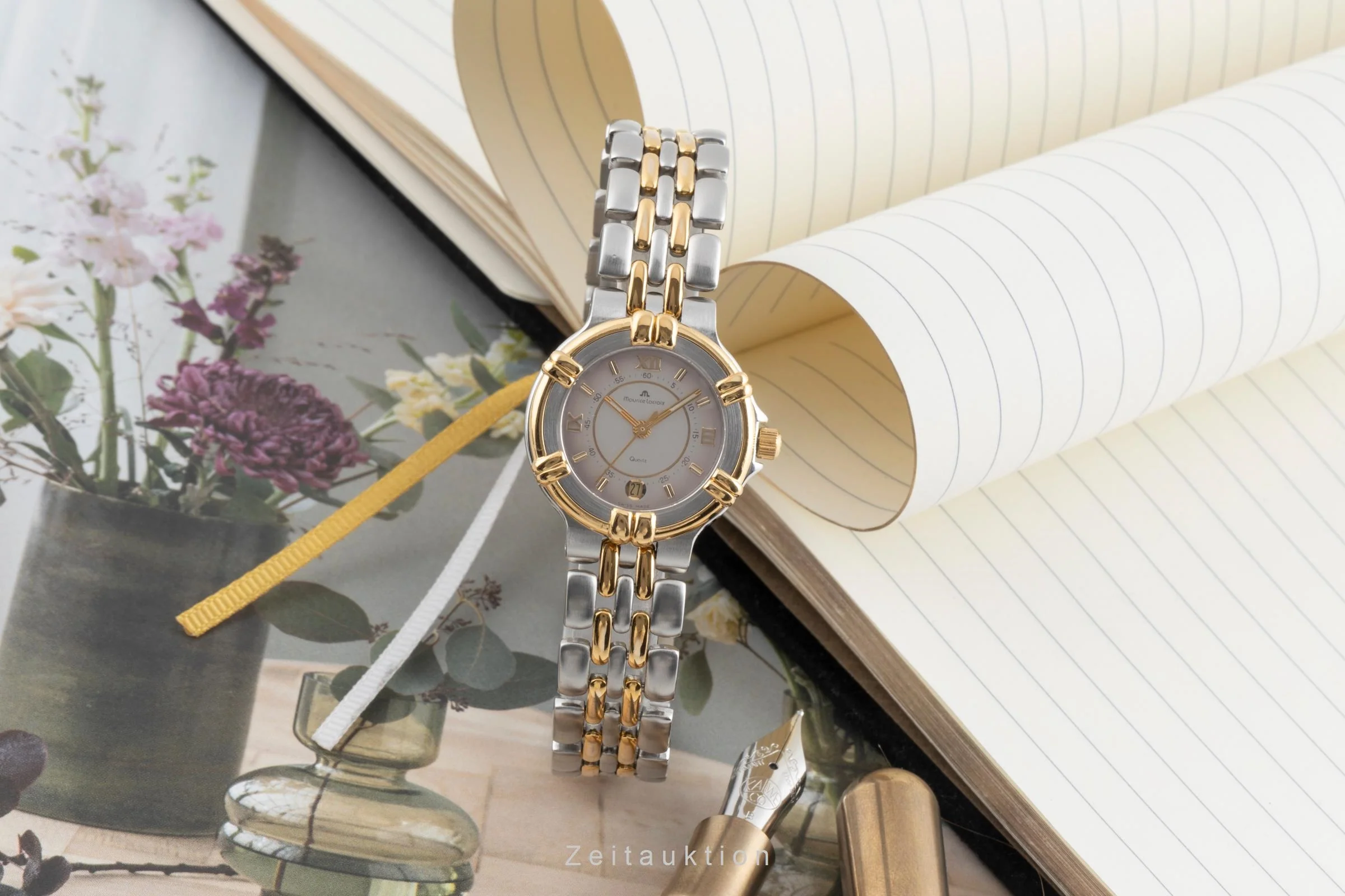 Maurice Lacroix gilt / steel quartz women's watch 75326  [2503786] - Image 4