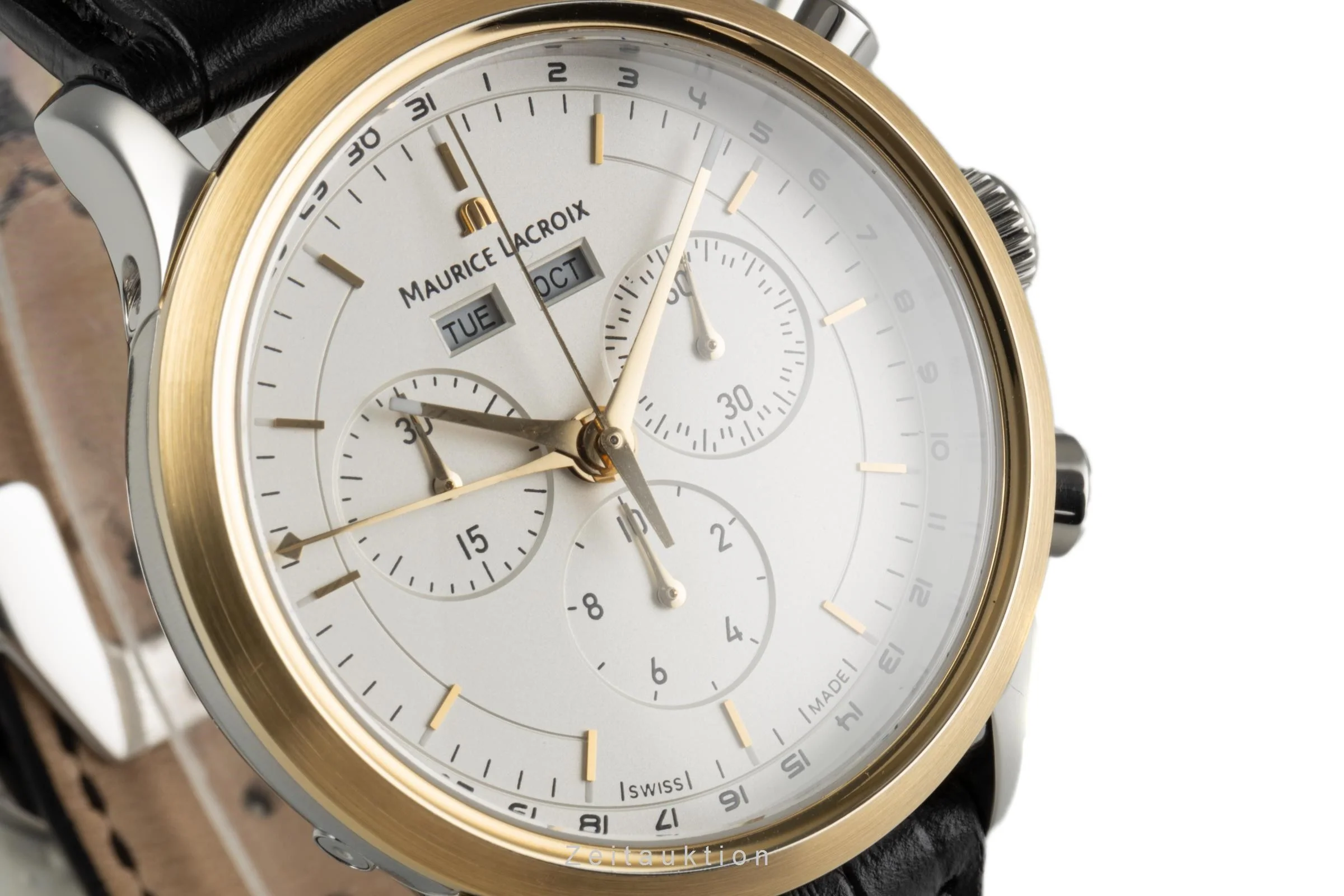 Maurice Lacroix Les Classiques chronograph gilt / steel quartz men's watch LC1008  [2304339] - Image 13