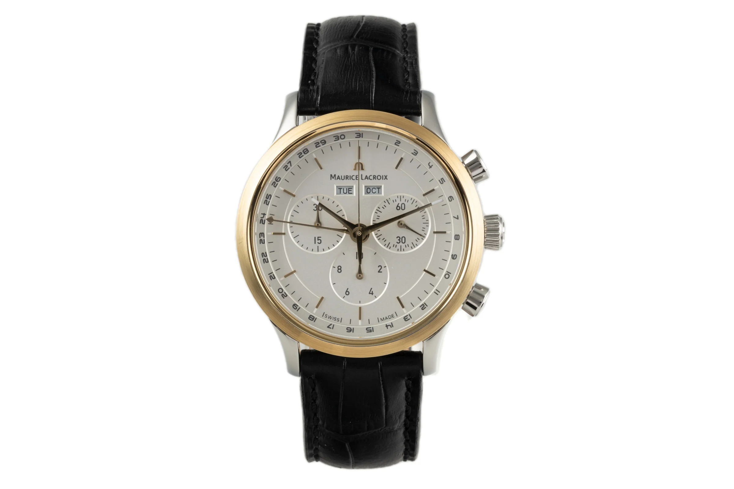 Maurice Lacroix Les Classiques chronograph gilt / steel quartz men's watch LC1008  [2304339] - Image 4