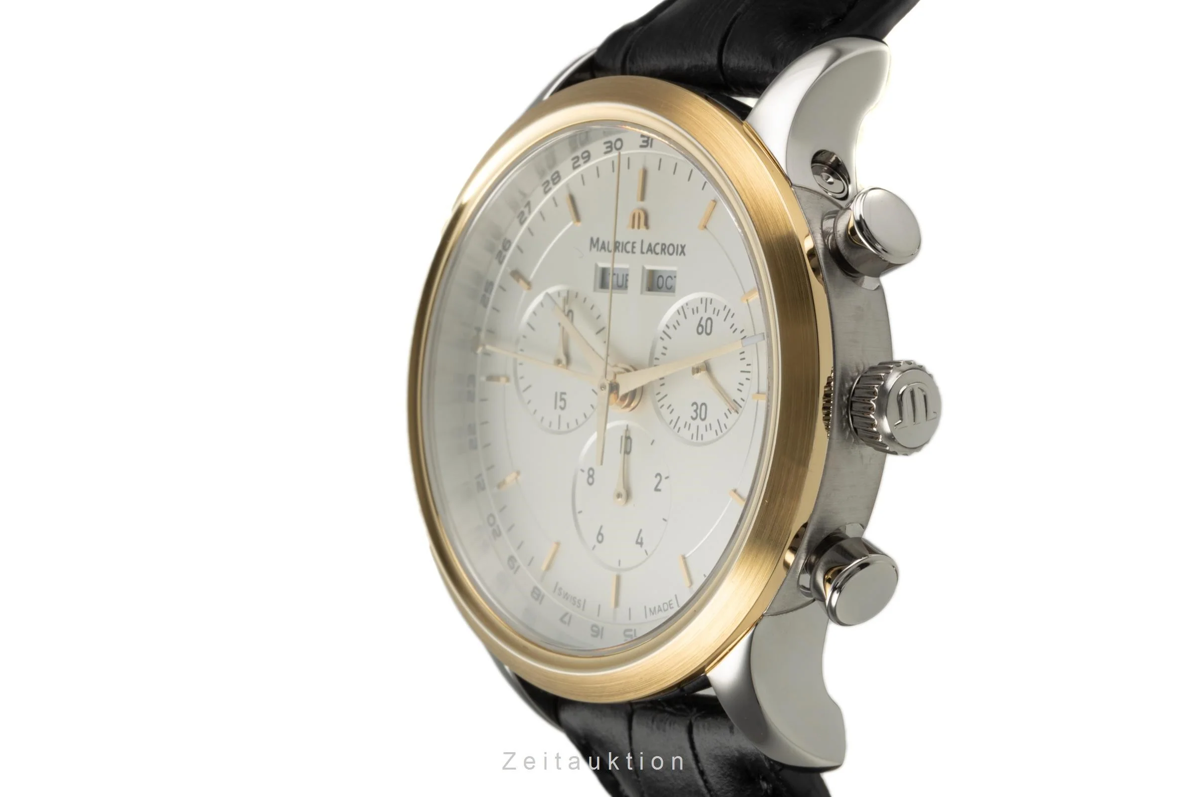 Maurice Lacroix Les Classiques chronograph gilt / steel quartz men's watch LC1008  [2304339] - Image 6