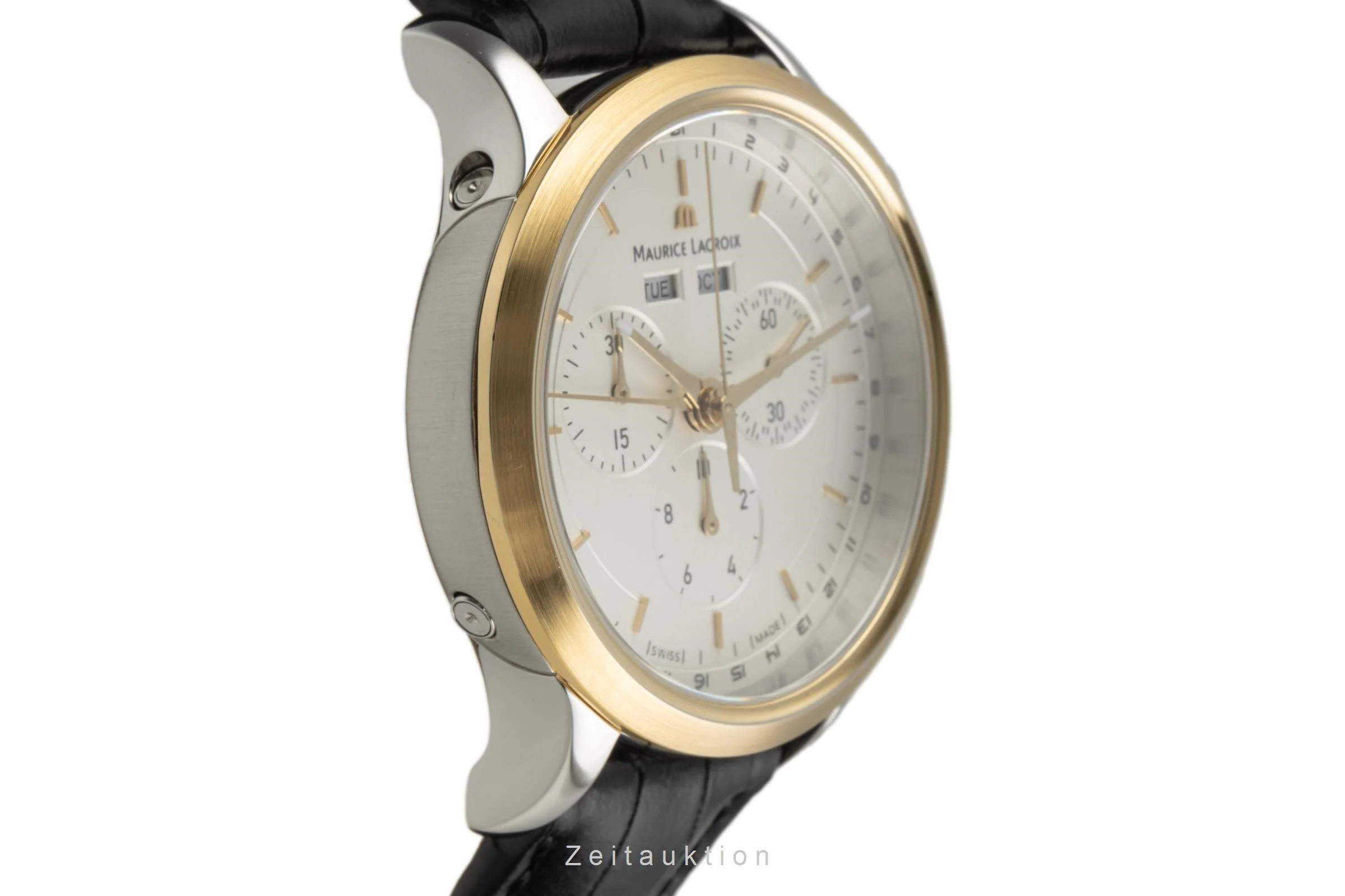 Maurice Lacroix Les Classiques chronograph gilt / steel quartz men's watch LC1008  [2304339] - Image 7
