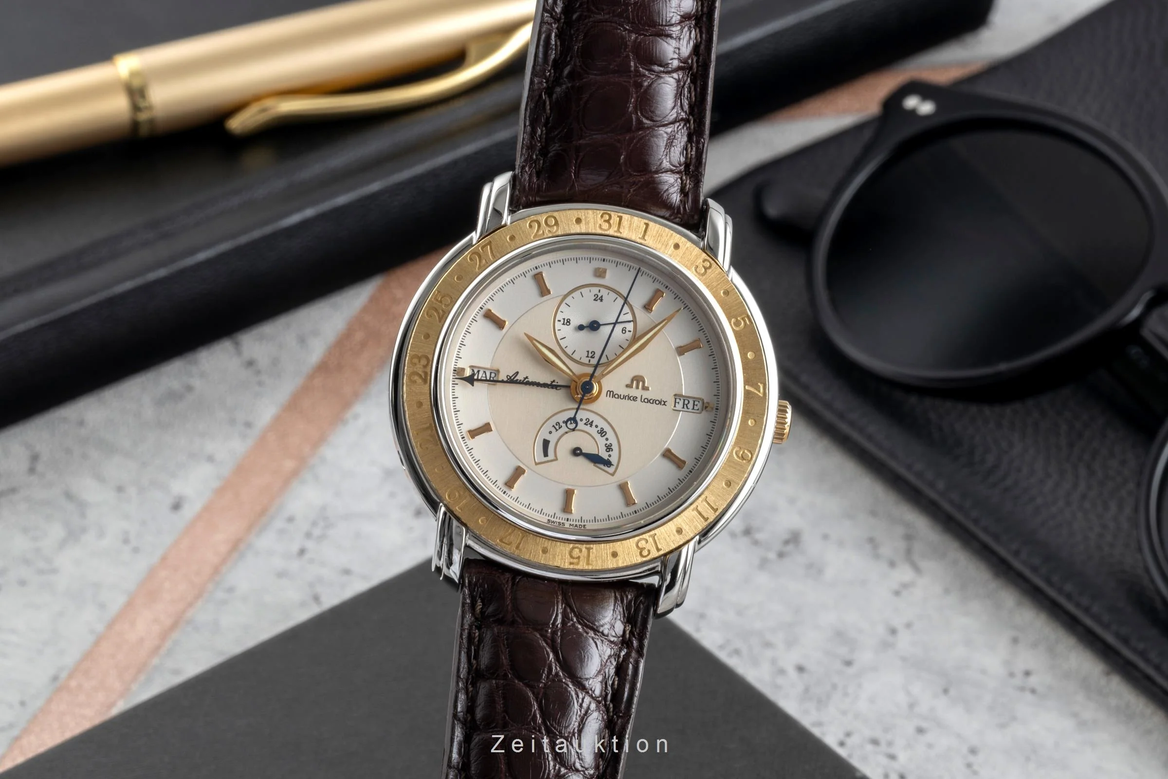 Maurice Lacroix Masterpiece steel / gold automatic men's watch 51670 Limited  [2506437] - Image 2