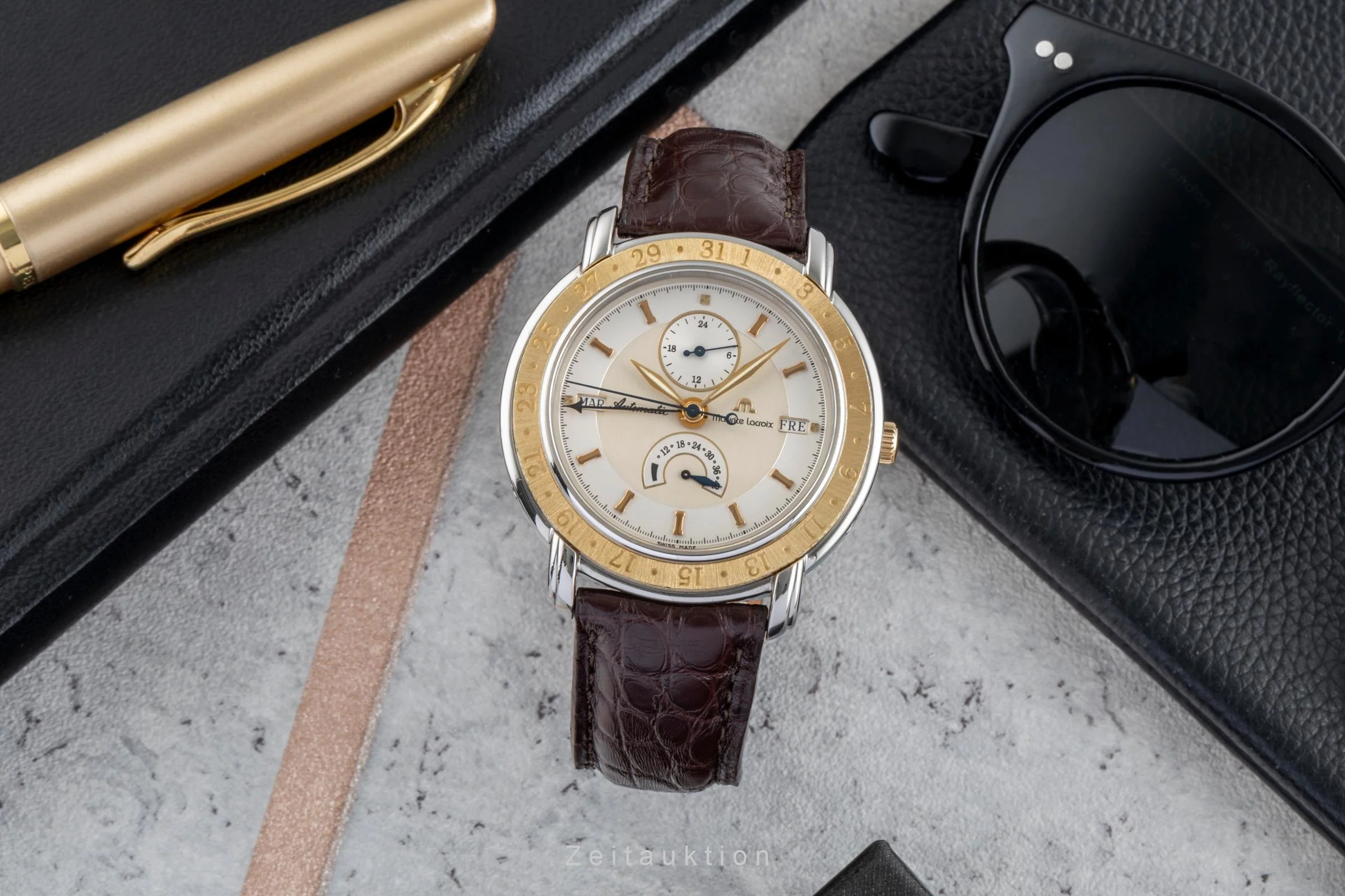 Maurice Lacroix Masterpiece steel / gold automatic men's watch 51670 Limited  [2506437] - Image 4