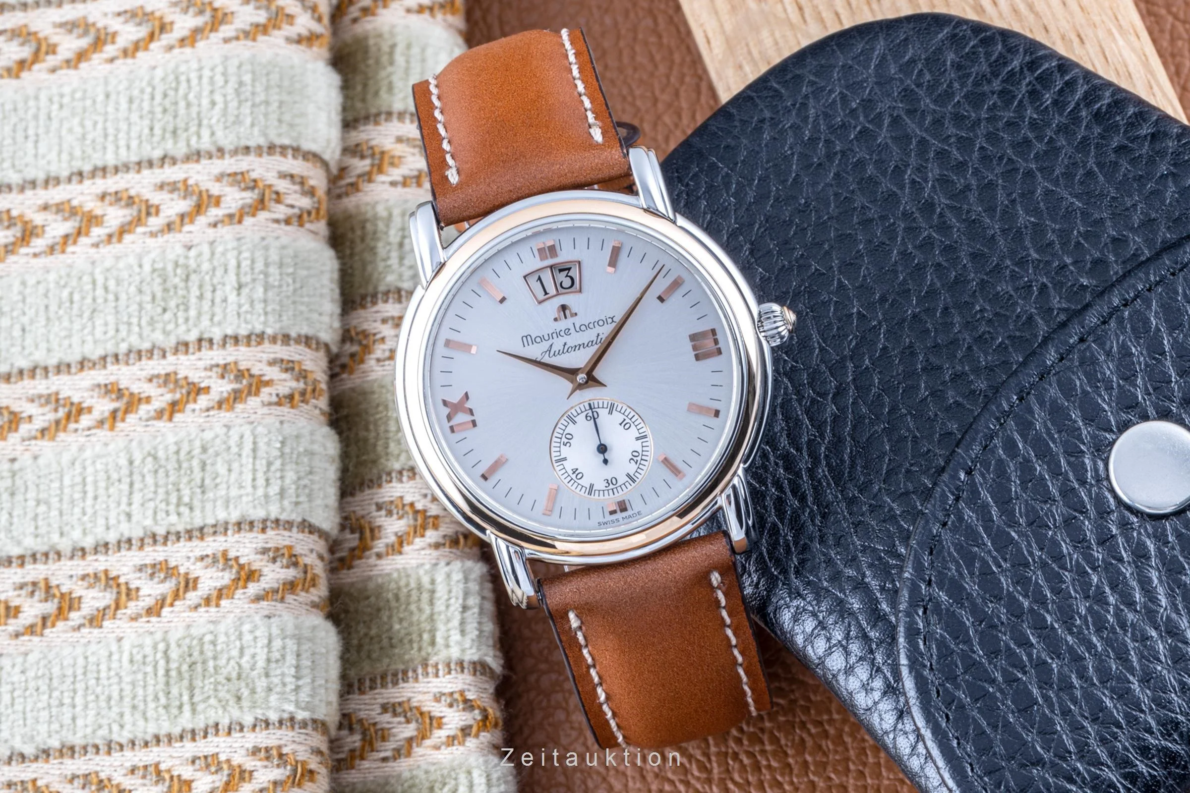 Maurice Lacroix Masterpiece steel / gold automatic men's watch 58789  [2204136] - Image 3