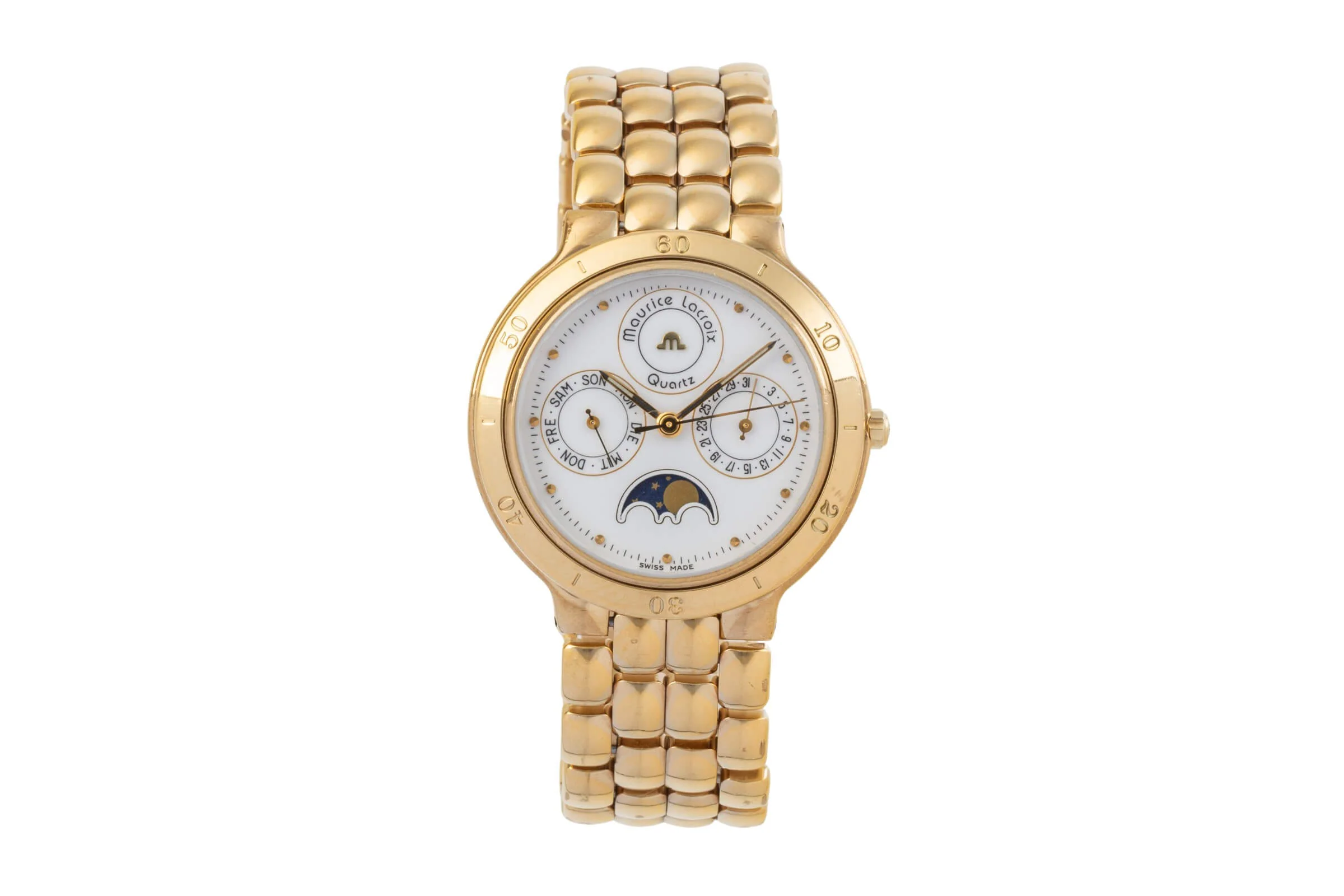 Maurice Lacroix Phase de Lune  gilt-brass quartz men's watch 35198  [2405855] - Image 4