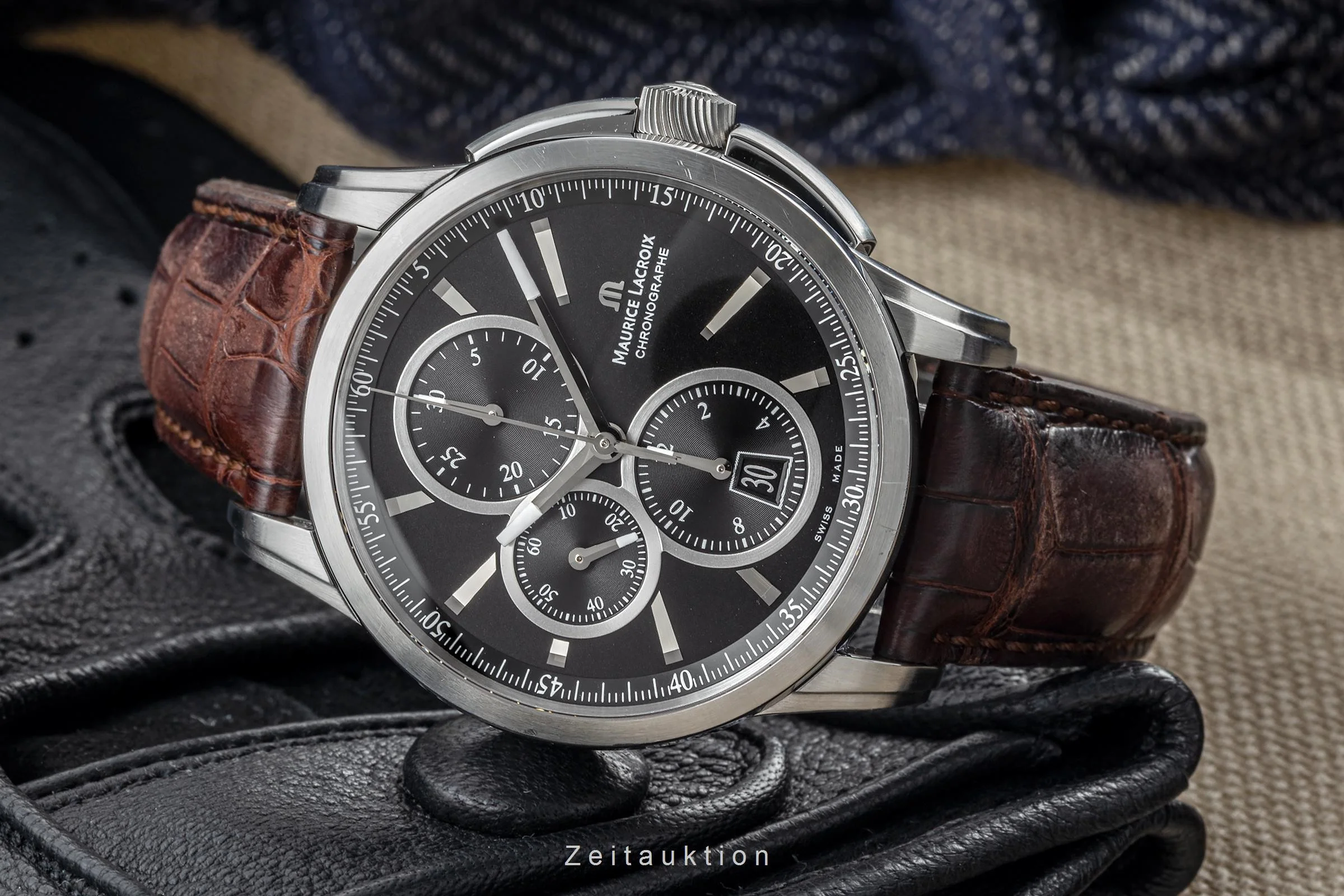 Maurice Lacroix Pontos chronograph steel automatic men's watch PT6178/88  [2303168] - Image 2