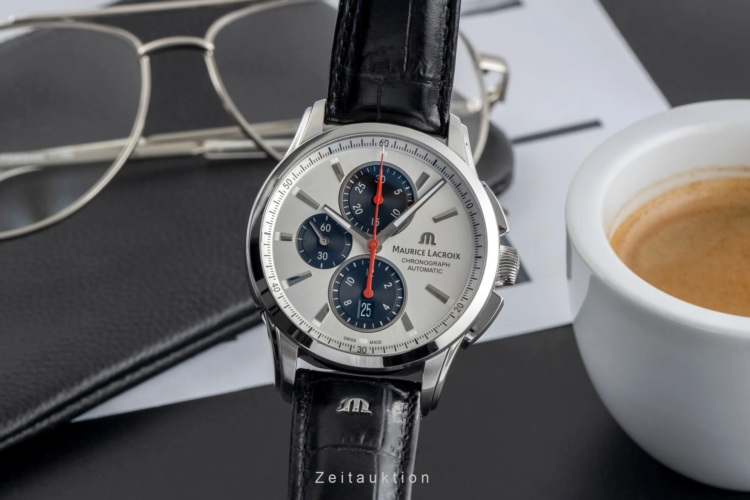 Maurice Lacroix Pontos chronograph steel automatic men's watch PT6388-SS001-13/1  [2504439] - Image 2