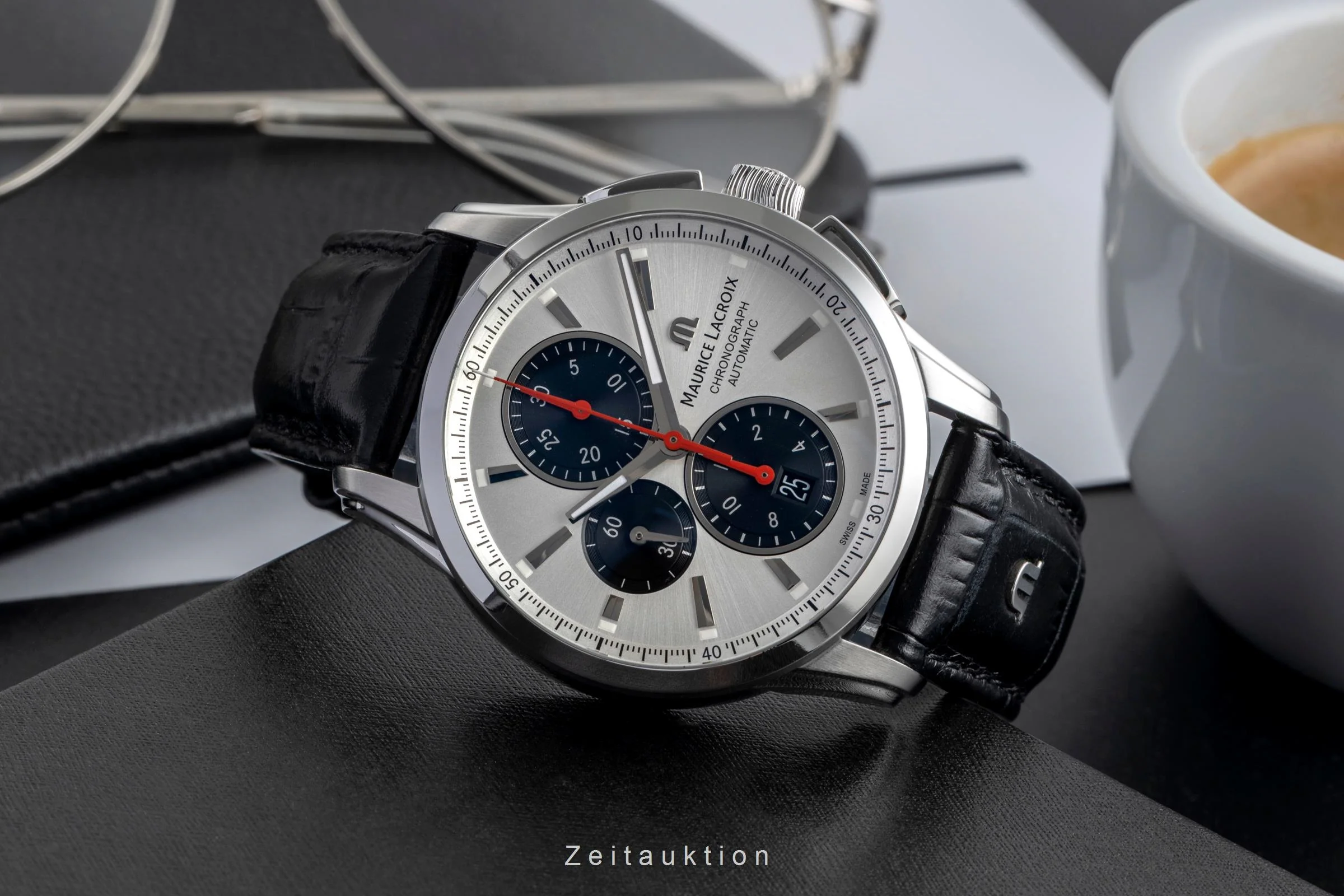 Maurice Lacroix Pontos chronograph steel automatic men's watch PT6388-SS001-13/1  [2504439] - Image 3