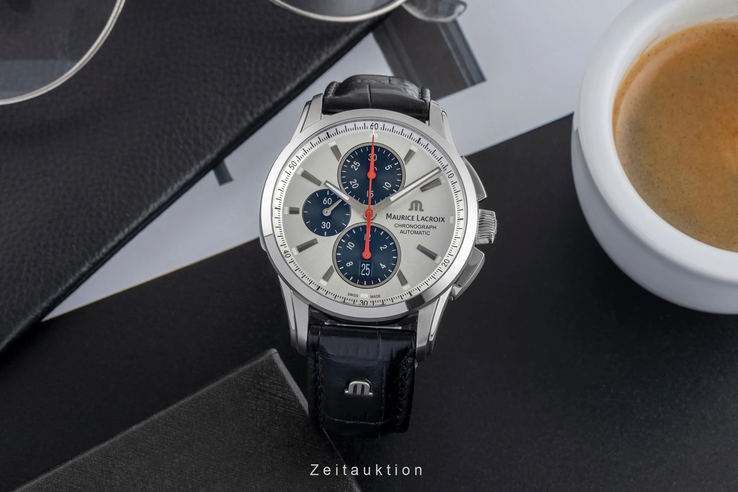 Maurice Lacroix Pontos chronograph steel automatic men's watch PT6388-SS001-13/1  [2504439] - Image 4