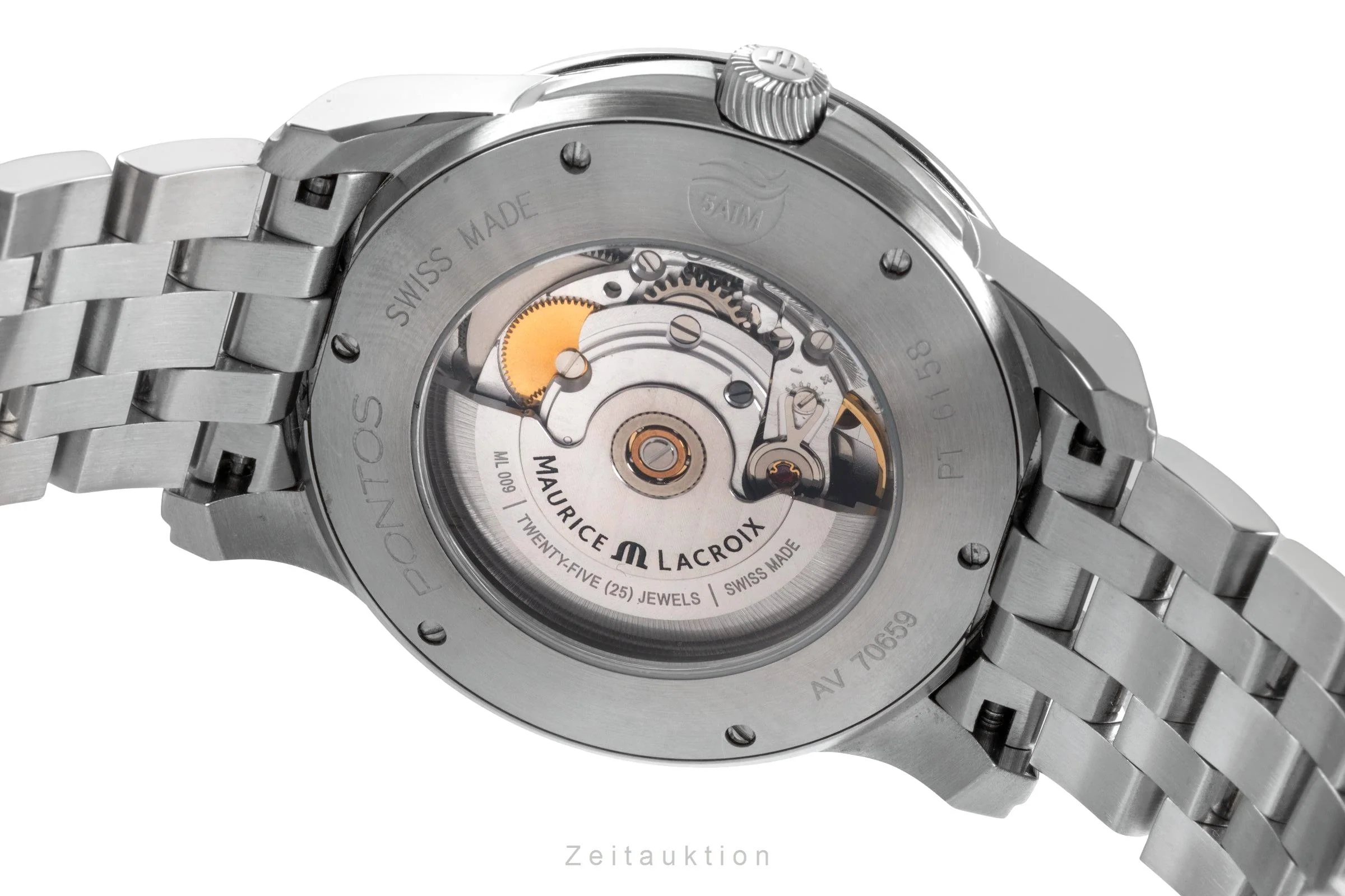 Maurice Lacroix Pontos steel automatic men's watch PT6158-SS002-63E-1  [2505140] - Image 12