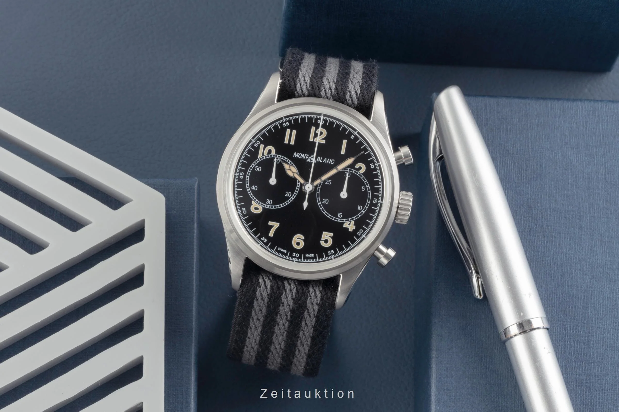 Montblanc 1858 chronograph steel automatic men's watch 117835  7456  [2504690] - Image 4