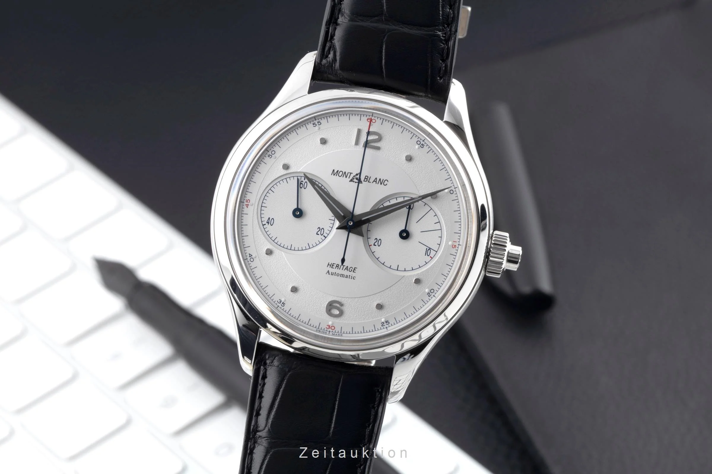 Montblanc Heritage chronograph steel automatic men's watch 119951   7494  [2600729] - Image 2
