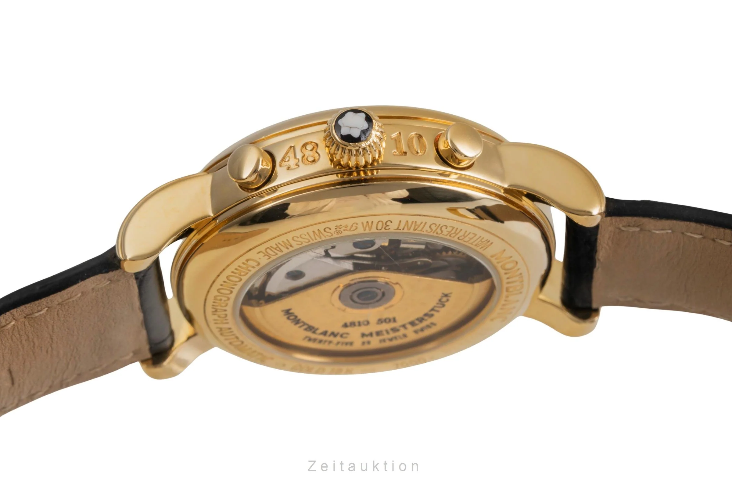 Montblanc Meisterstück chronograph 18 ct gold automatic men's watch 7000  [2503902] - Image 12