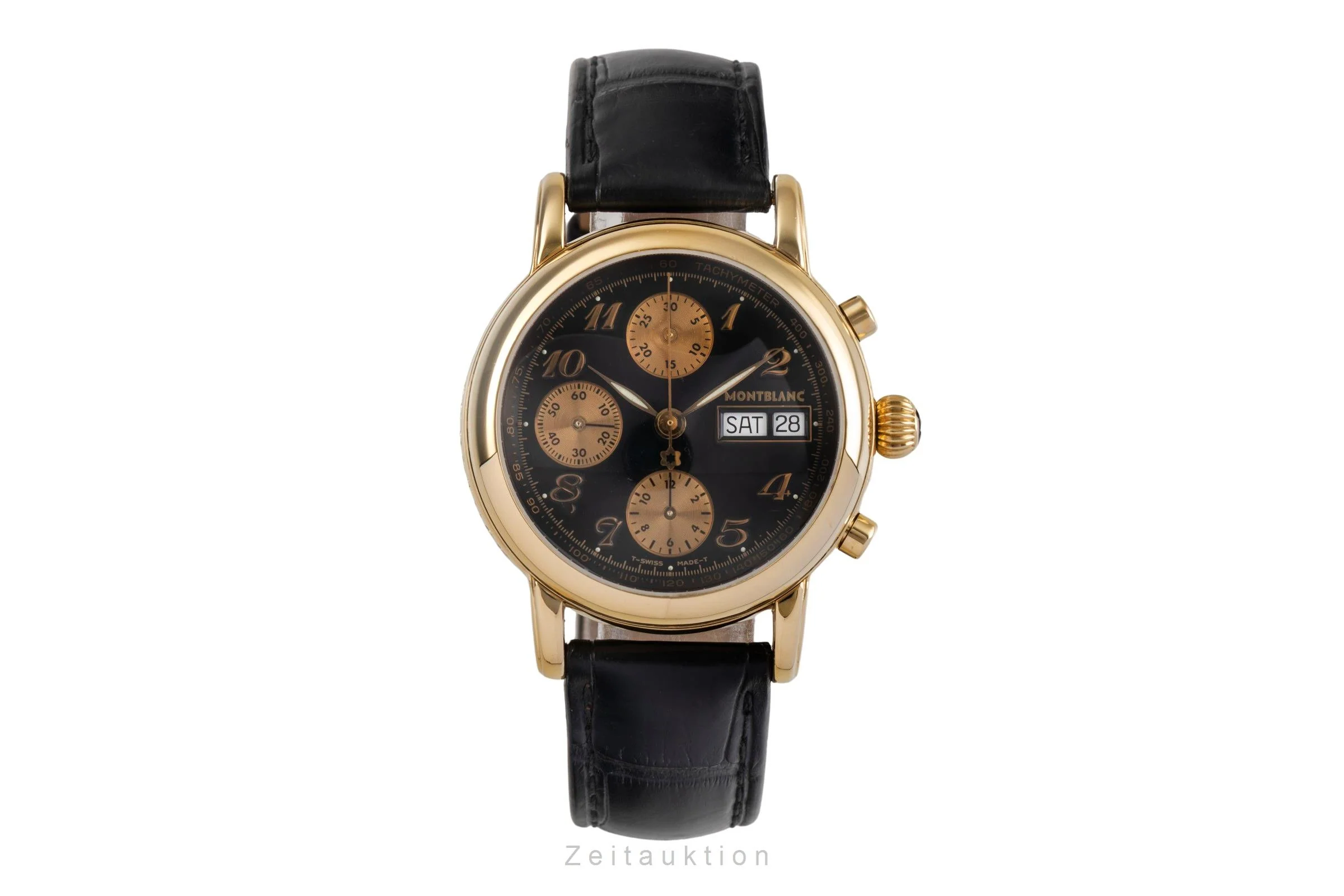 Montblanc Meisterstück chronograph 18 ct gold automatic men's watch 7000  [2503902] - Image 5