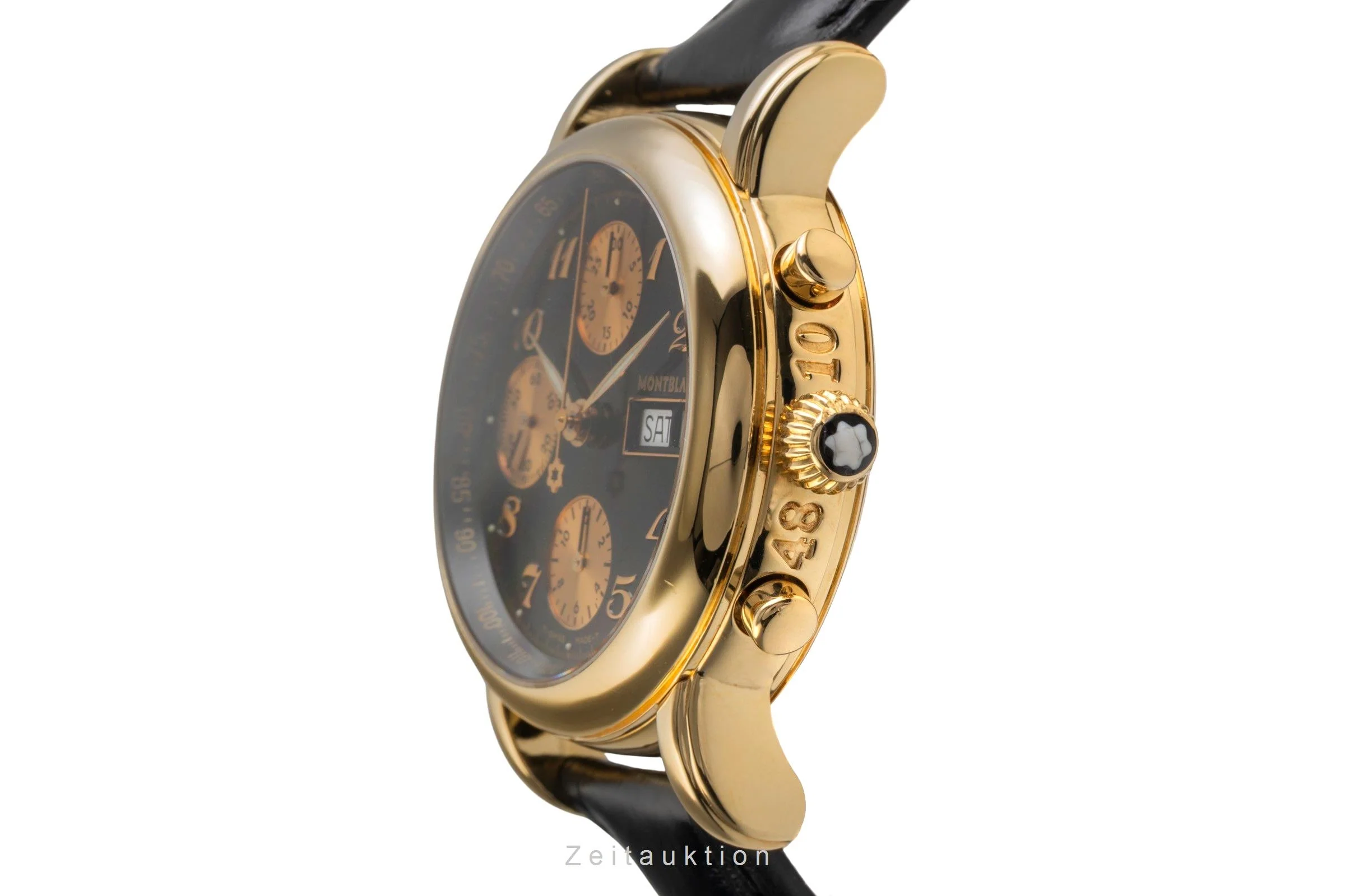 Montblanc Meisterstück chronograph 18 ct gold automatic men's watch 7000  [2503902] - Image 7