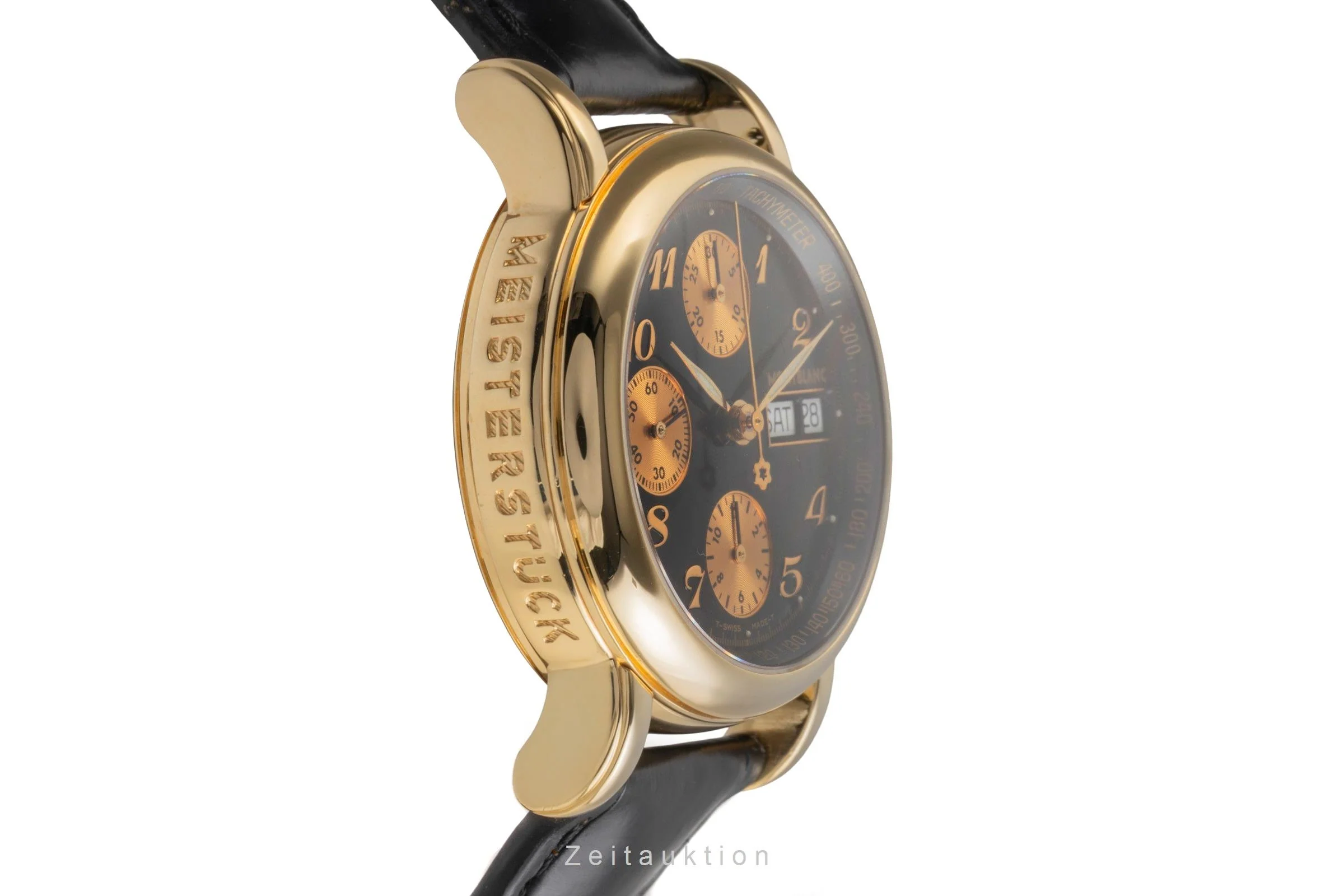 Montblanc Meisterstück chronograph 18 ct gold automatic men's watch 7000  [2503902] - Image 8