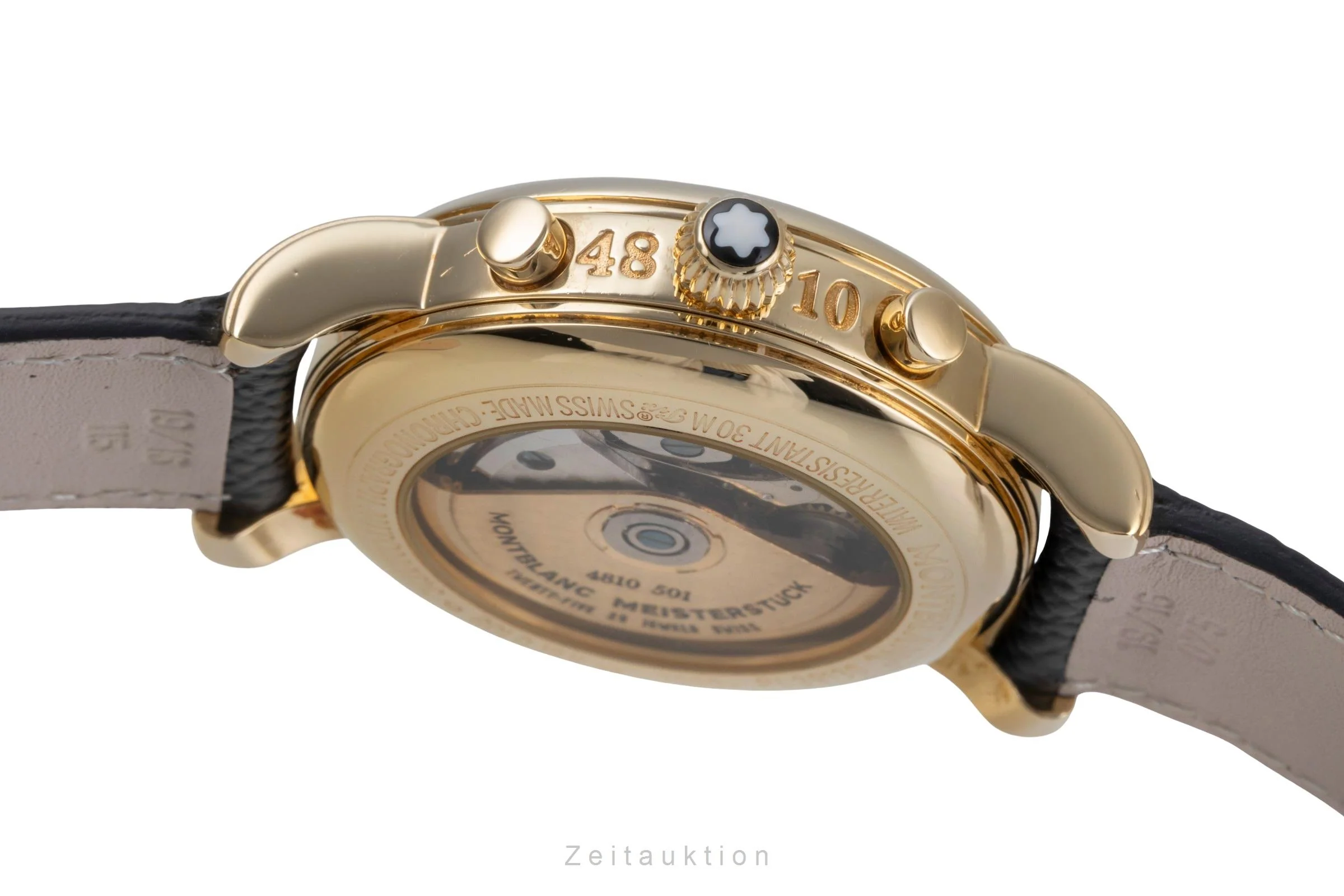 Montblanc Meisterstück chronograph 18 ct gold automatic men's watch 7000  [2506086] - Image 11