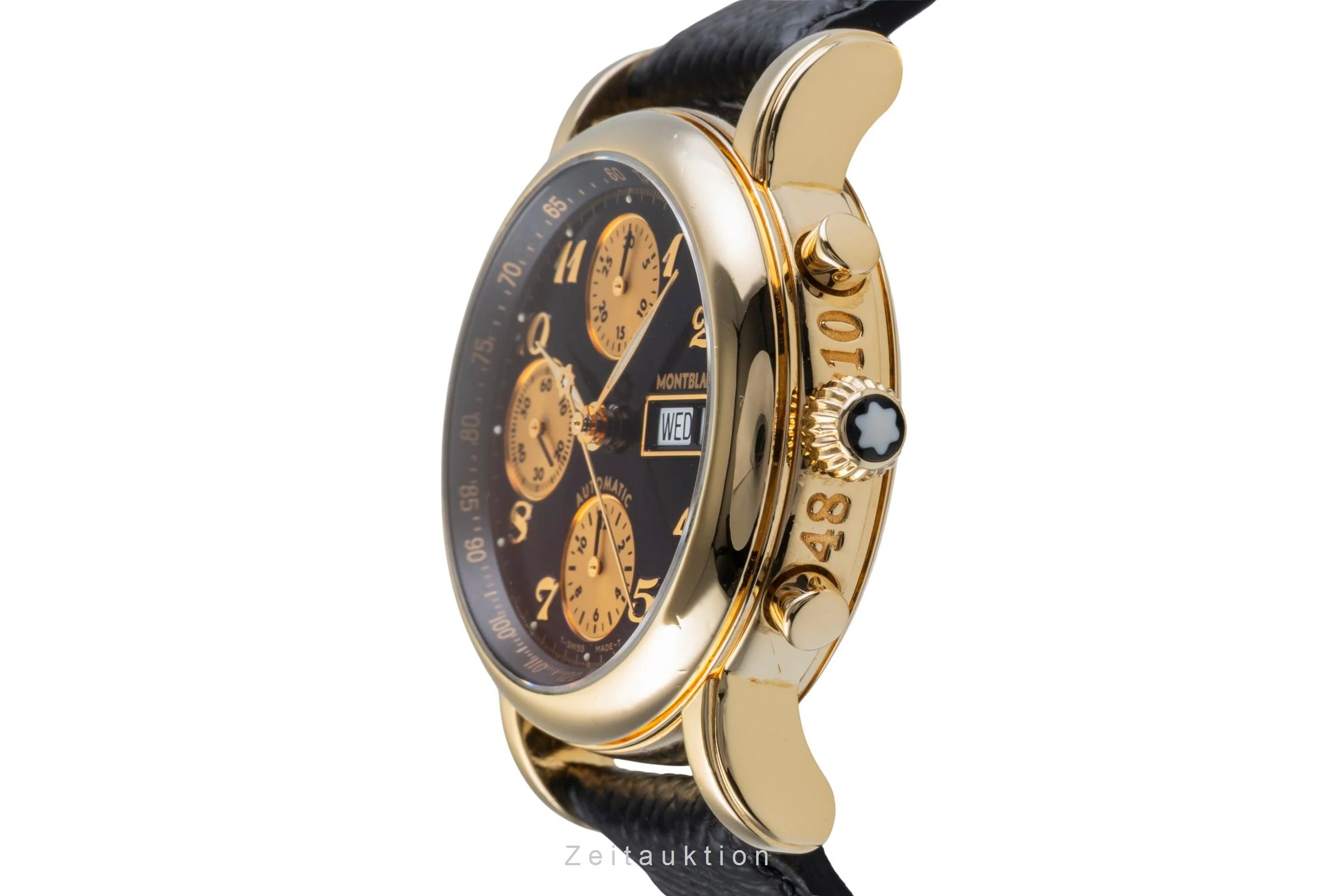 Montblanc Meisterstück chronograph 18 ct gold automatic men's watch 7000  [2506086] - Image 7