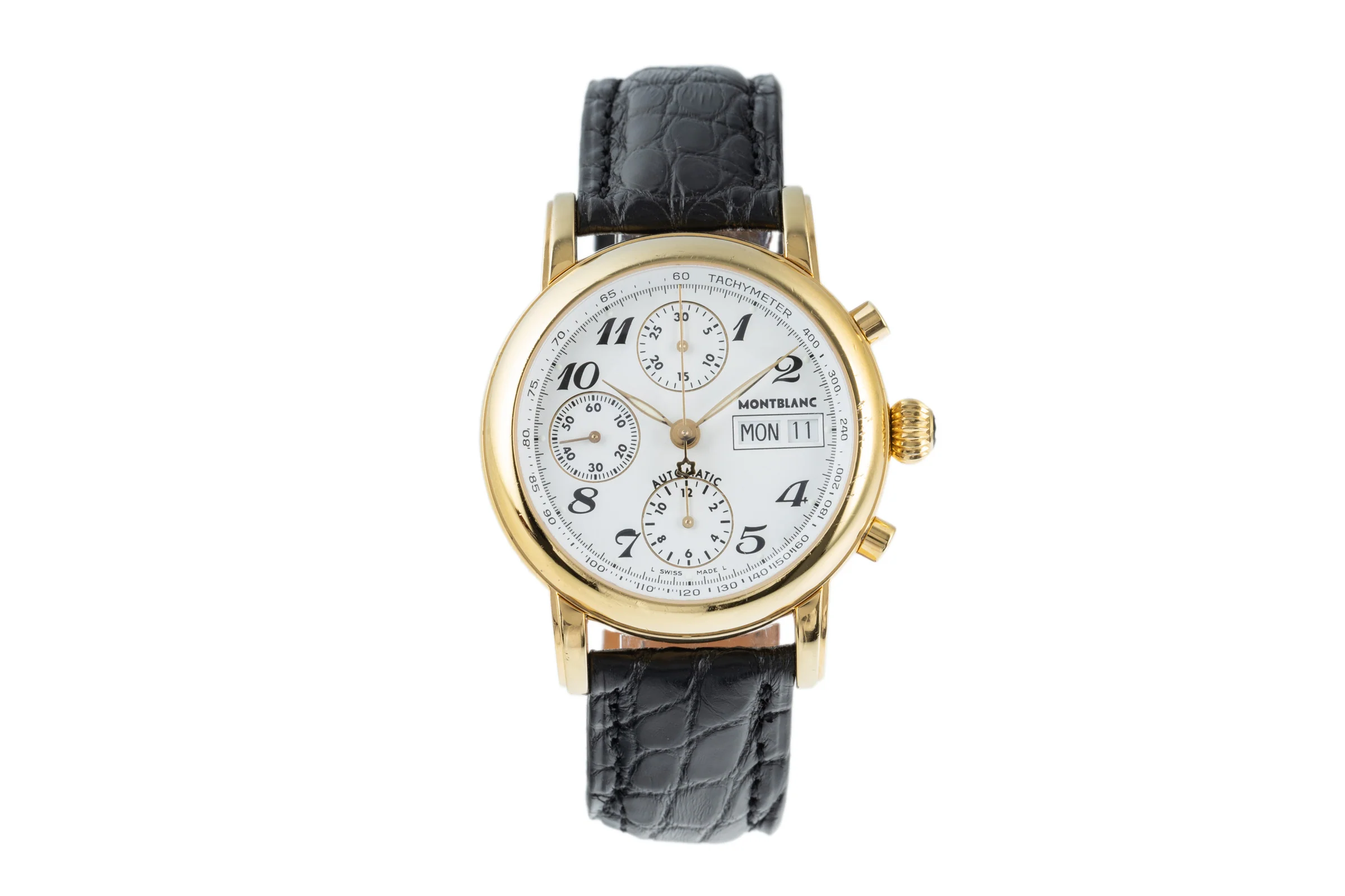 Montblanc Meisterstück chronograph gilt / steel automatic men's watch 7001 LP: 3890EUR  [2200551] - Image 4