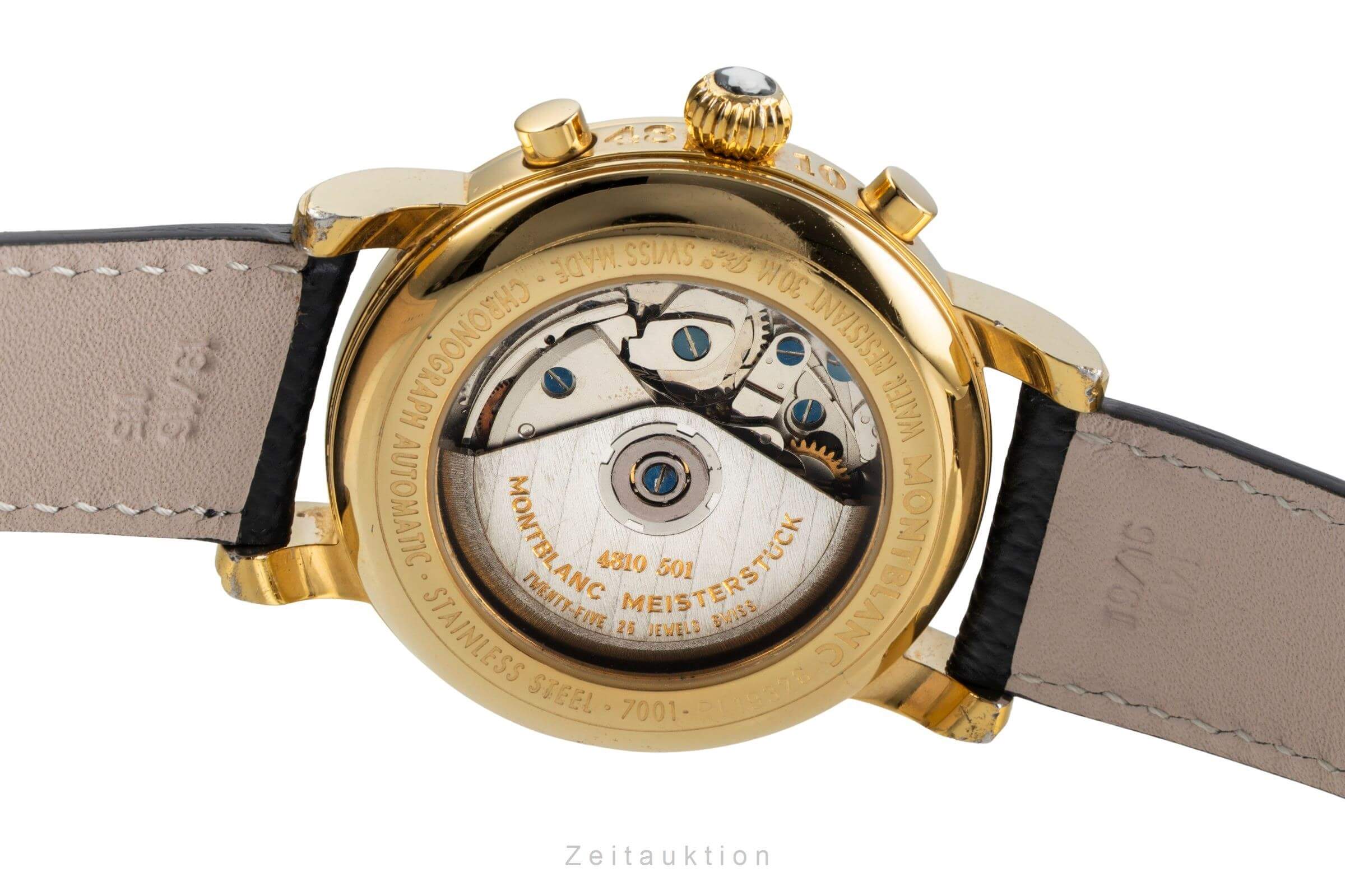 Montblanc Meisterstück chronograph gold-plated automatic men's watch 7001  [2500431] - Image 10