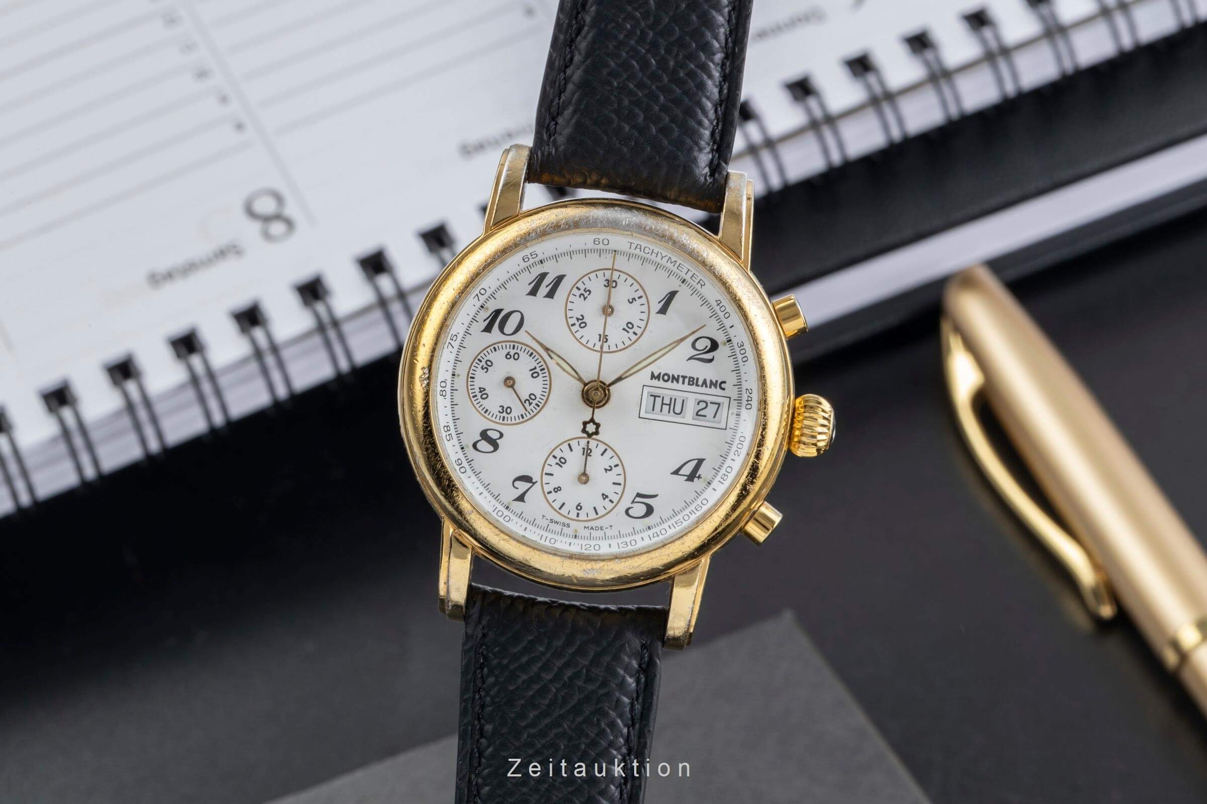 Montblanc Meisterstück chronograph gold-plated automatic men's watch 7001  [2500431] - Image 2