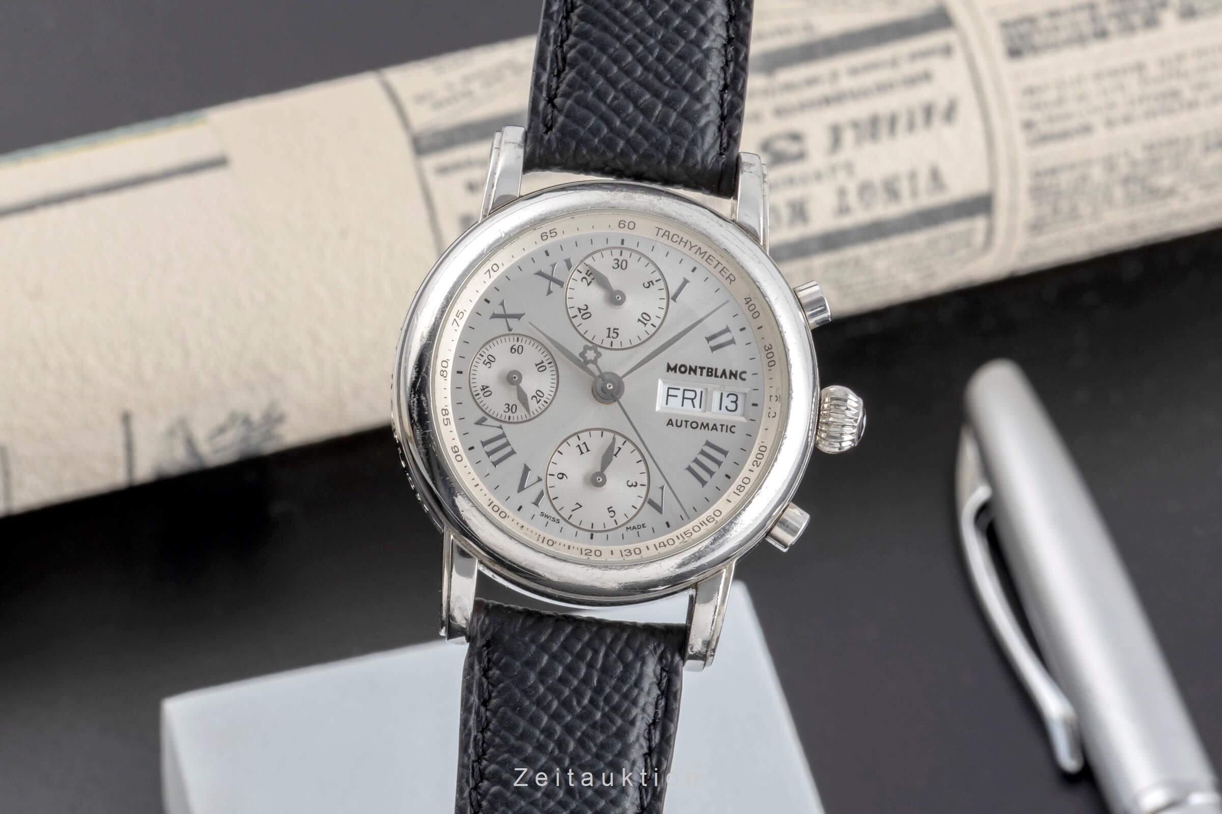 Montblanc Meisterstück chronograph steel automatic men's watch 7016  [2501901] - Image 2