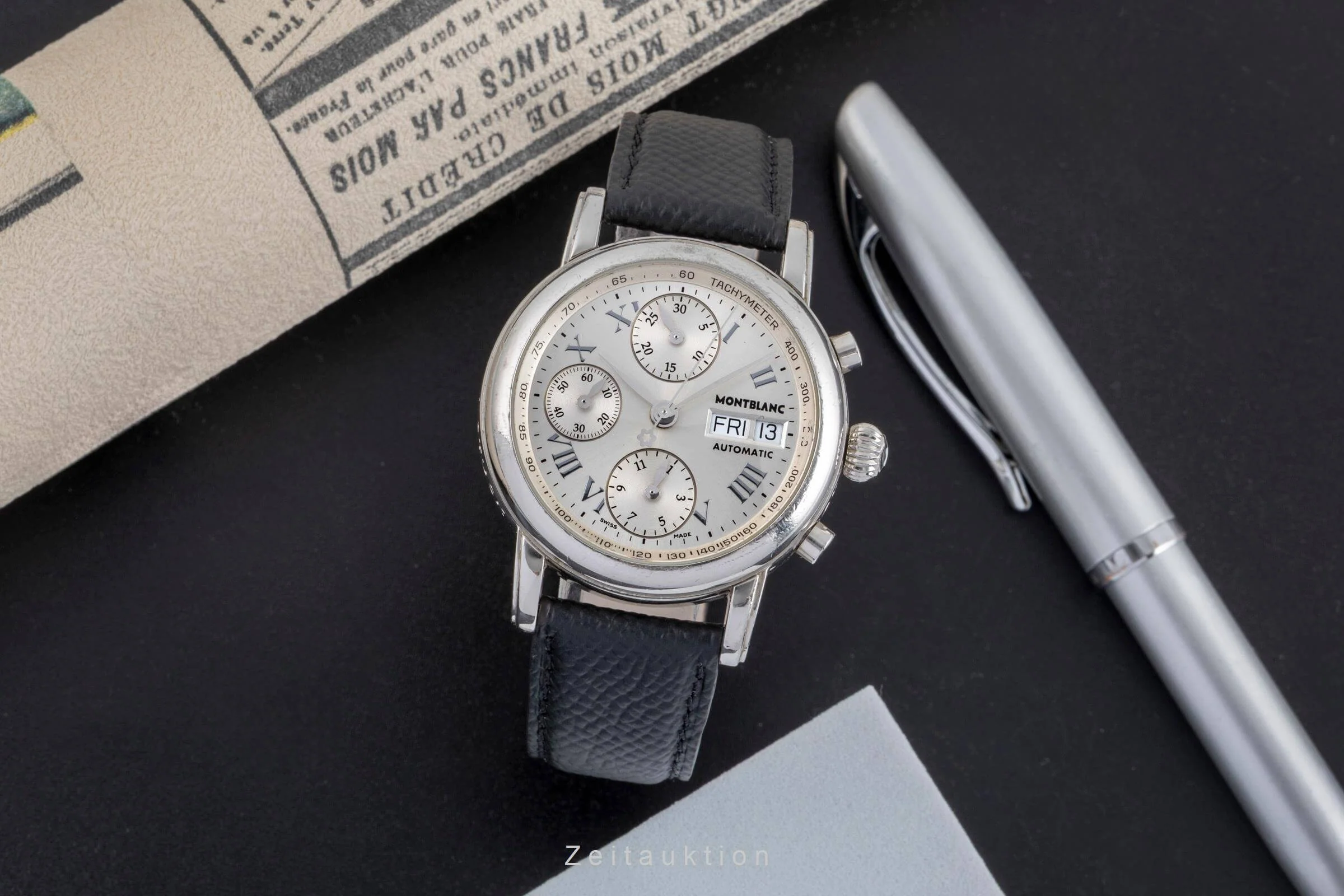 Montblanc Meisterstück chronograph steel automatic men's watch 7016  [2501901] - Image 4