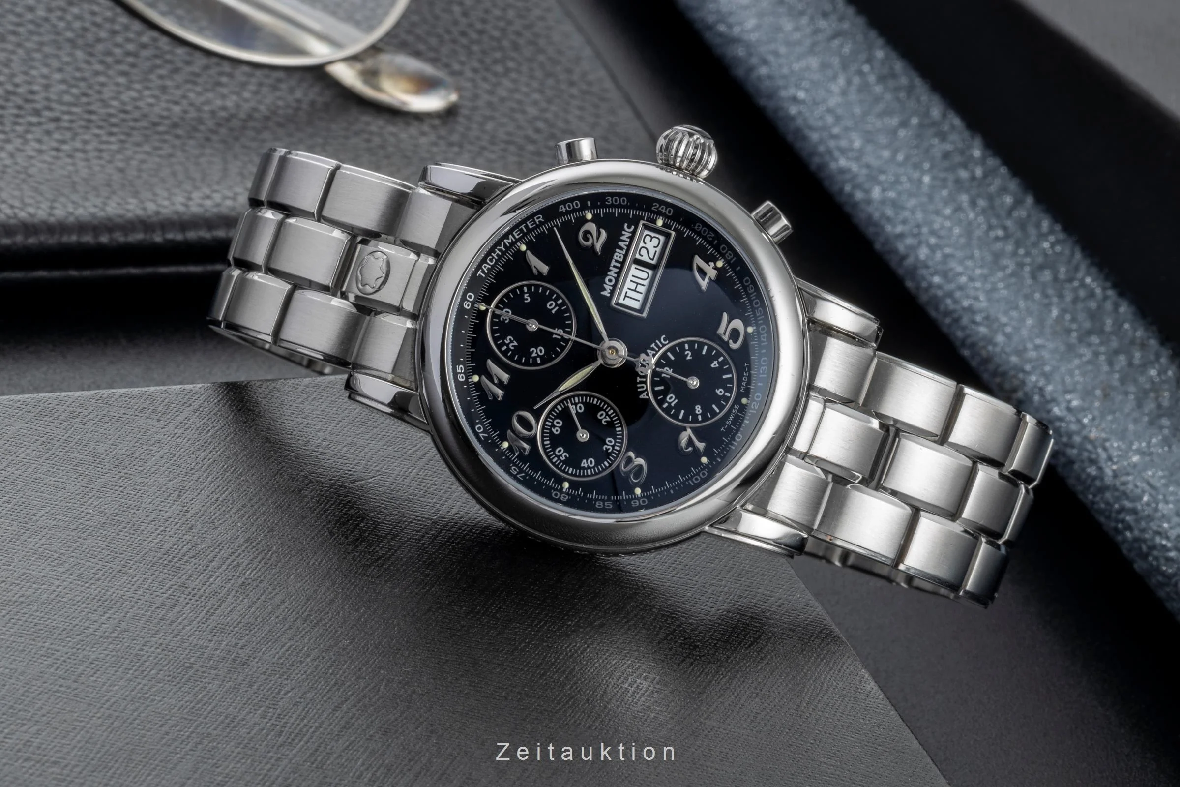 Montblanc Meisterstück chronograph steel automatic men's watch 7016  [2505841] - Image 3