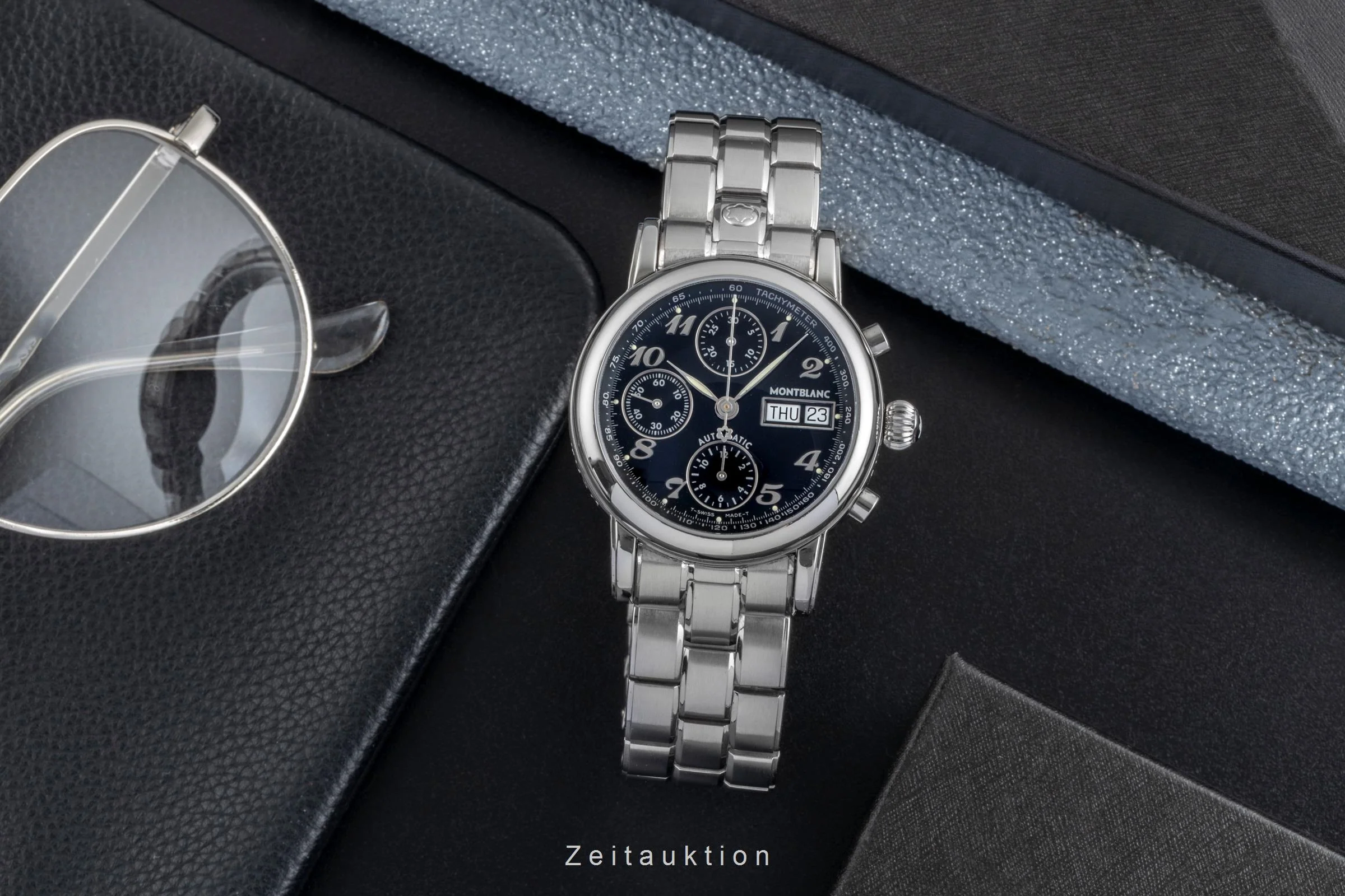 Montblanc Meisterstück chronograph steel automatic men's watch 7016  [2505841] - Image 4