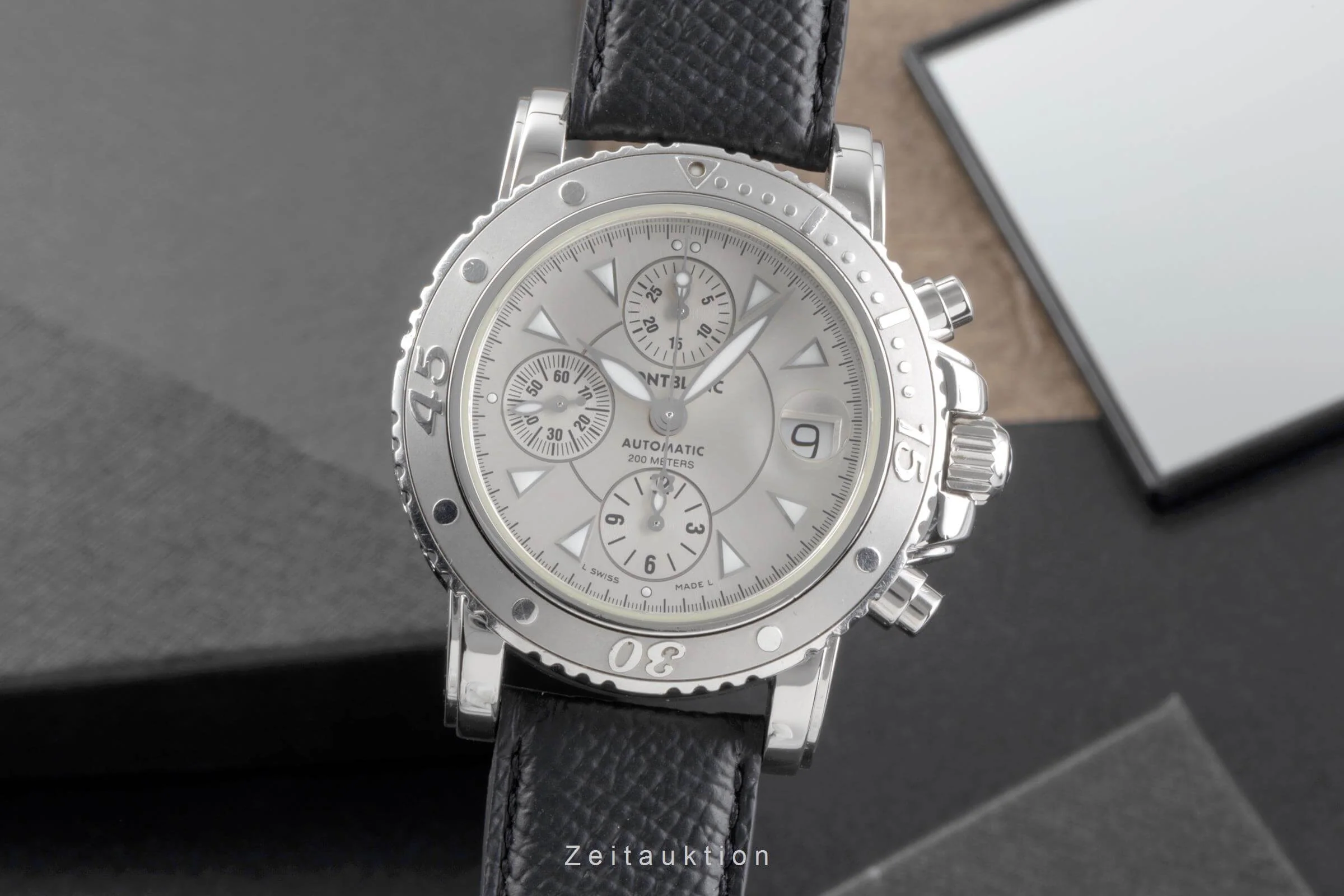 Montblanc Meisterstück chronograph steel automatic men's watch 7034  [2502151] - Image 2