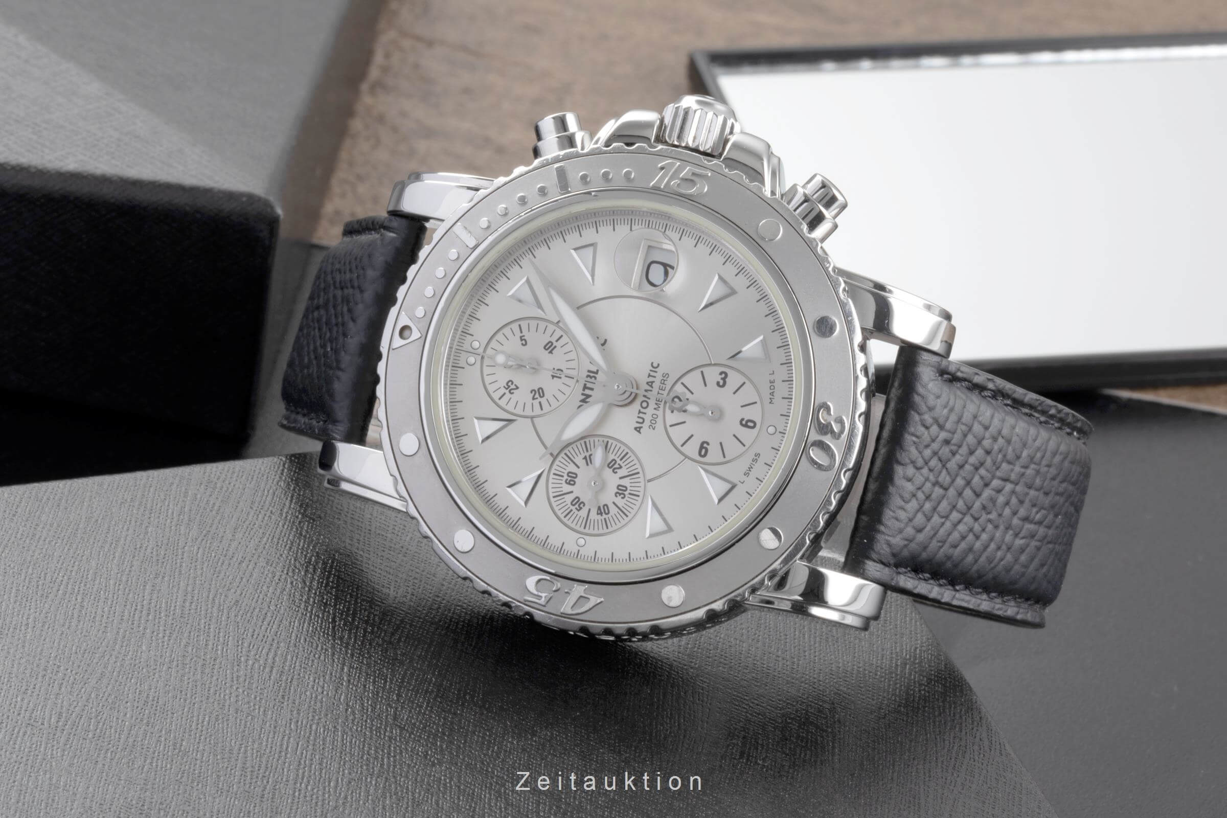 Montblanc Meisterstück chronograph steel automatic men's watch 7034  [2502151] - Image 3