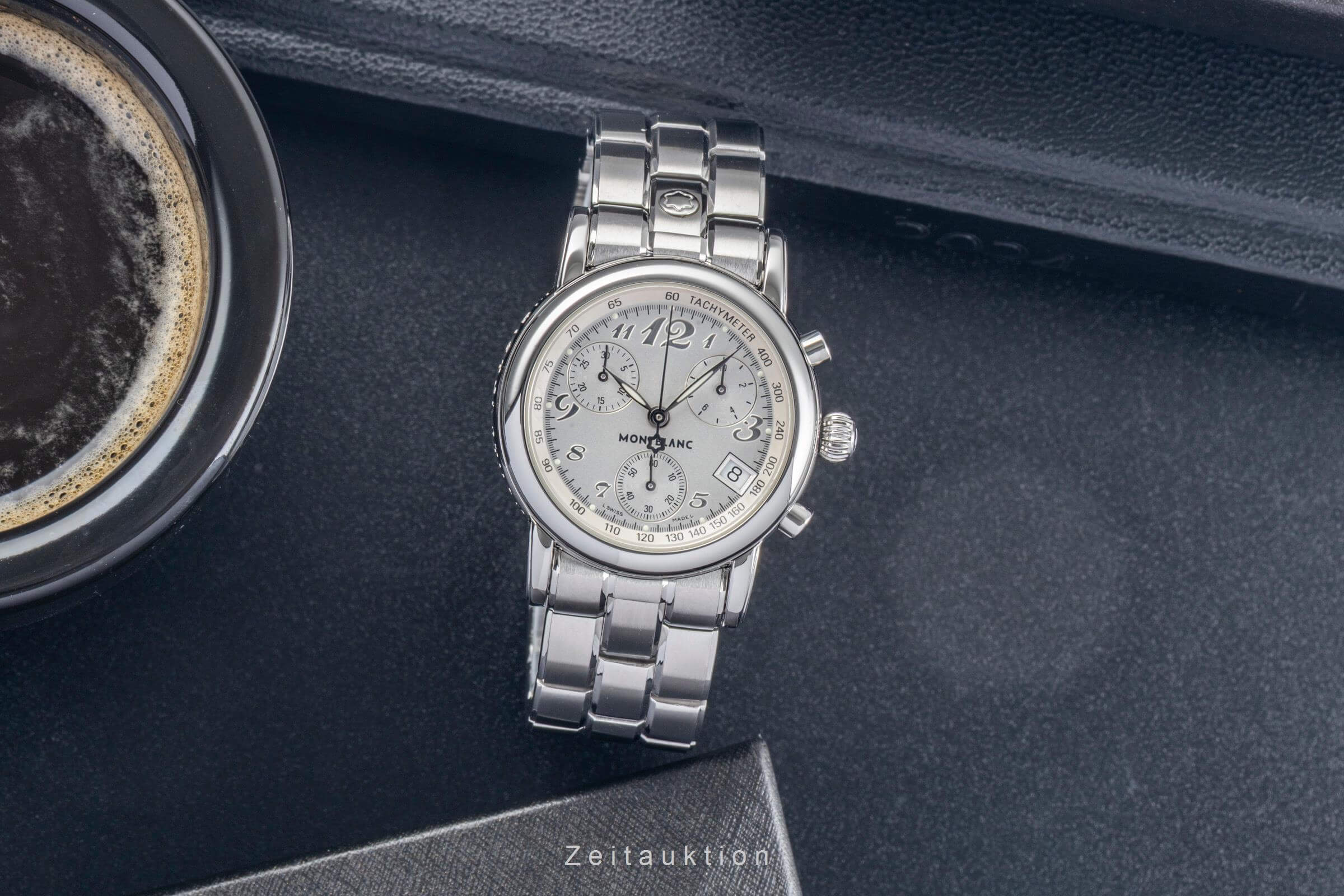 Montblanc Meisterstück chronograph steel quartz women's watch 7039  [2500895] - Image 4