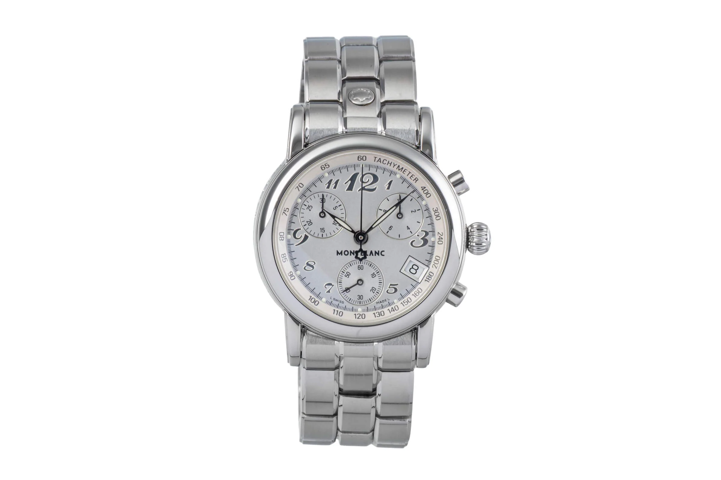Montblanc Meisterstück chronograph steel quartz women's watch 7039  [2500895] - Image 5