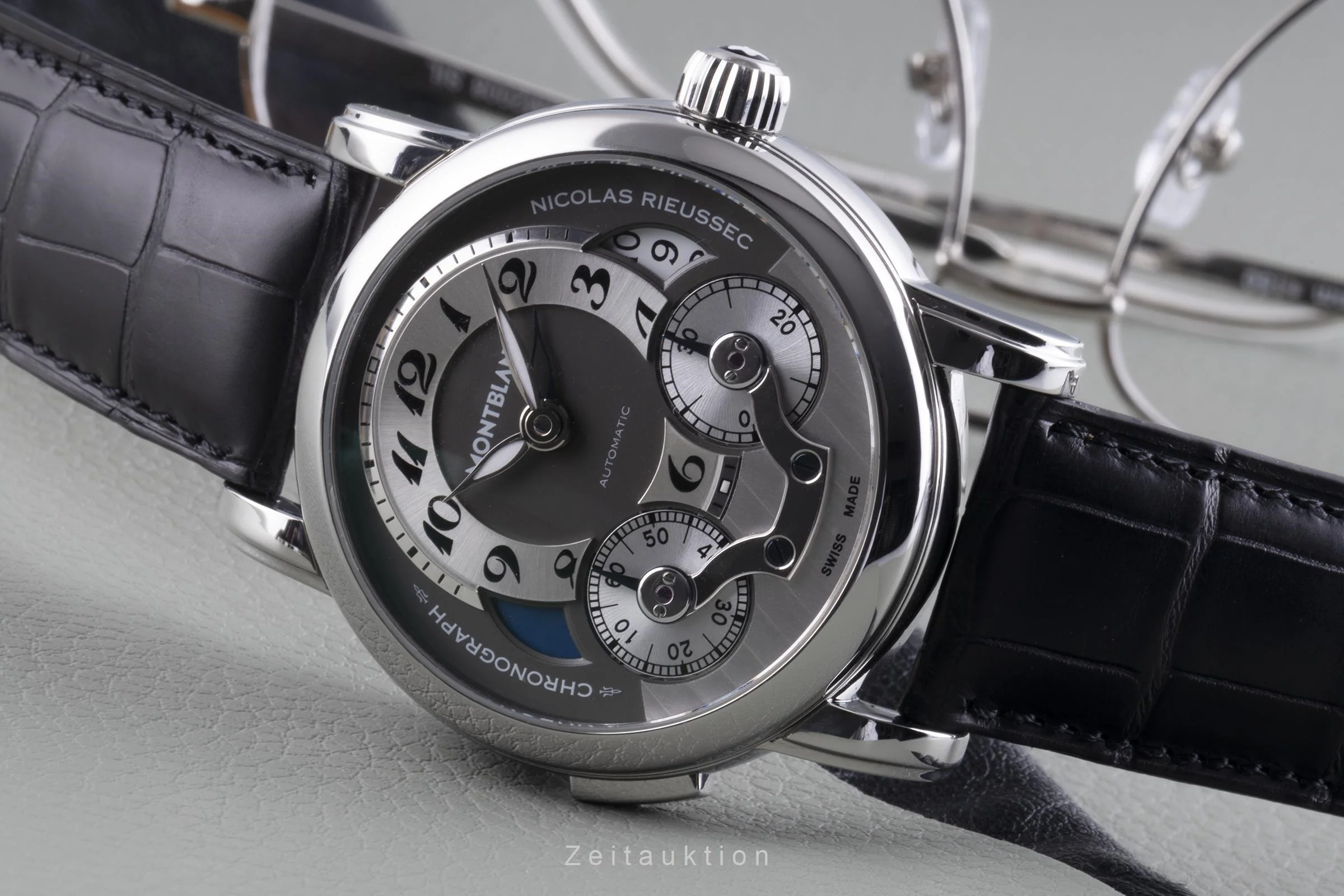 Montblanc Nicolas Rieussec chronograph steel automatic men's watch 7138  [2206385] - Image 2