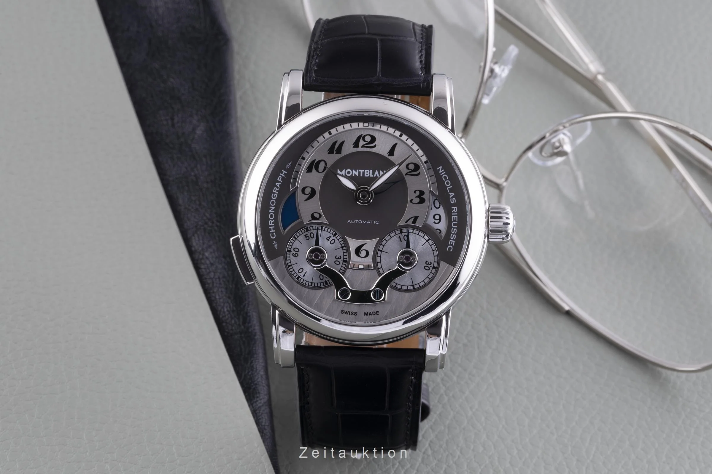 Montblanc Nicolas Rieussec chronograph steel automatic men's watch 7138  [2206385] - Image 3