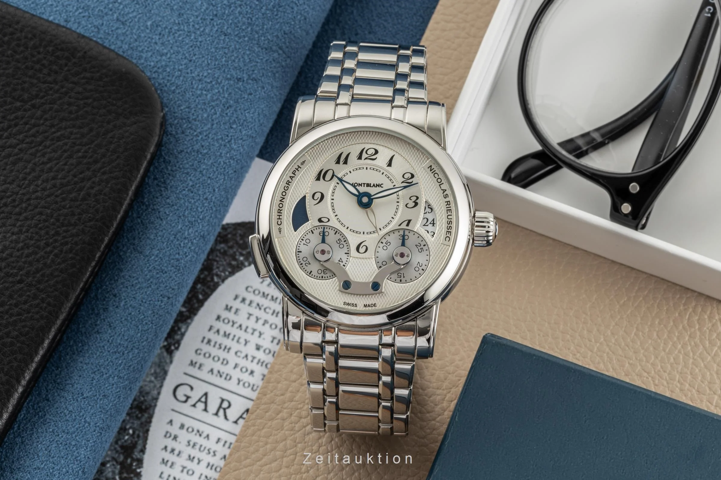 Montblanc Nicolas Rieussec chronograph steel automatic men's watch 7138  [2400155] - Image 3