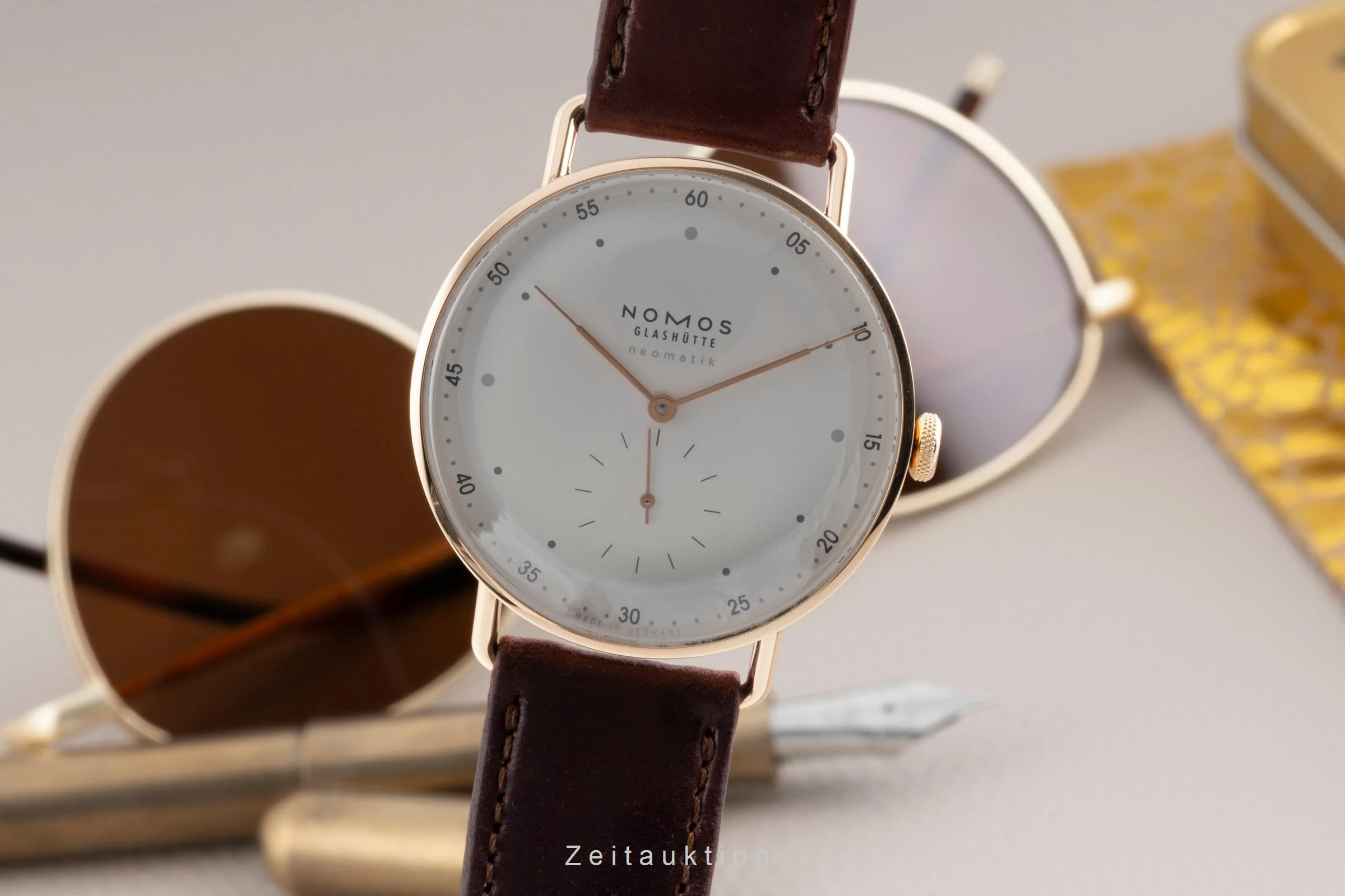 Nomos Neomatik 18 ct red gold automatic men's watch 1180 LP: 8400EUR  [2503172] - Image 2