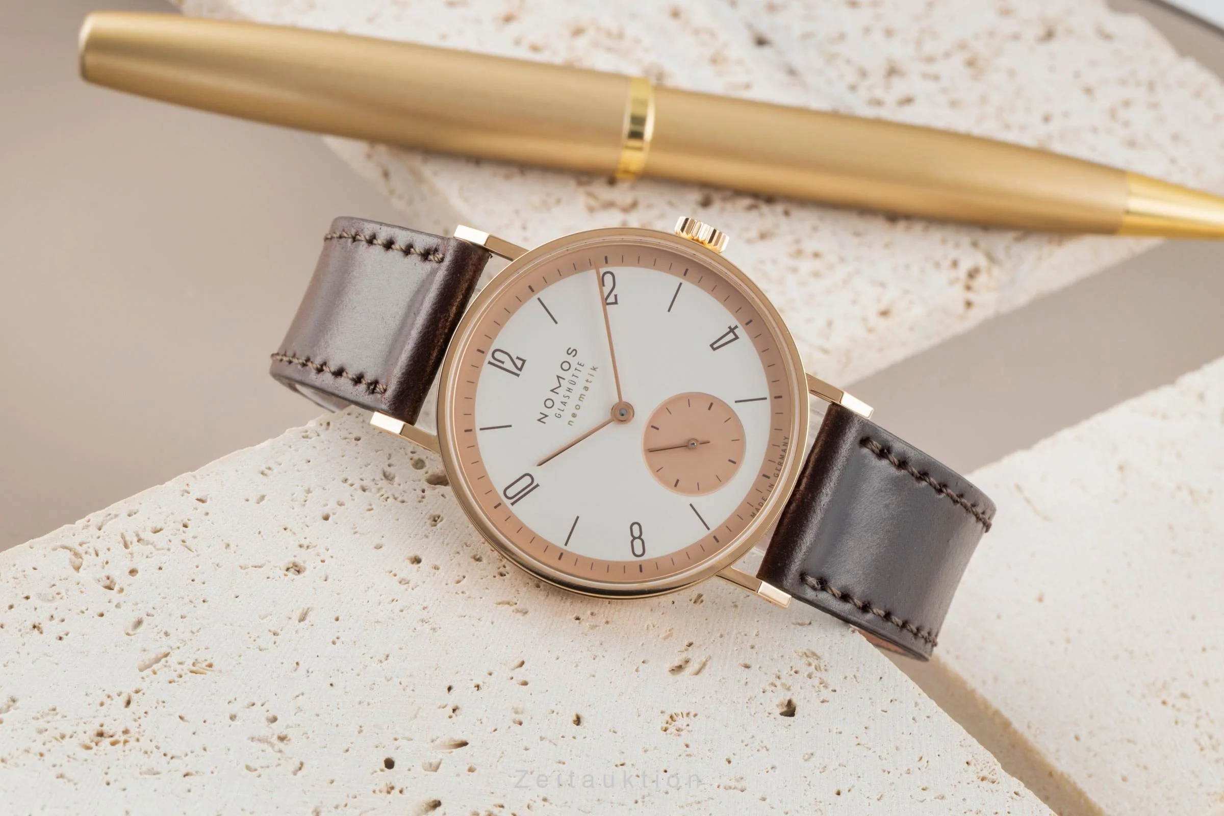 Nomos Neomatik 18 ct red gold automatic men's watch 160.S1 LP: 8600EUR Limited  [2600443] - Image 3