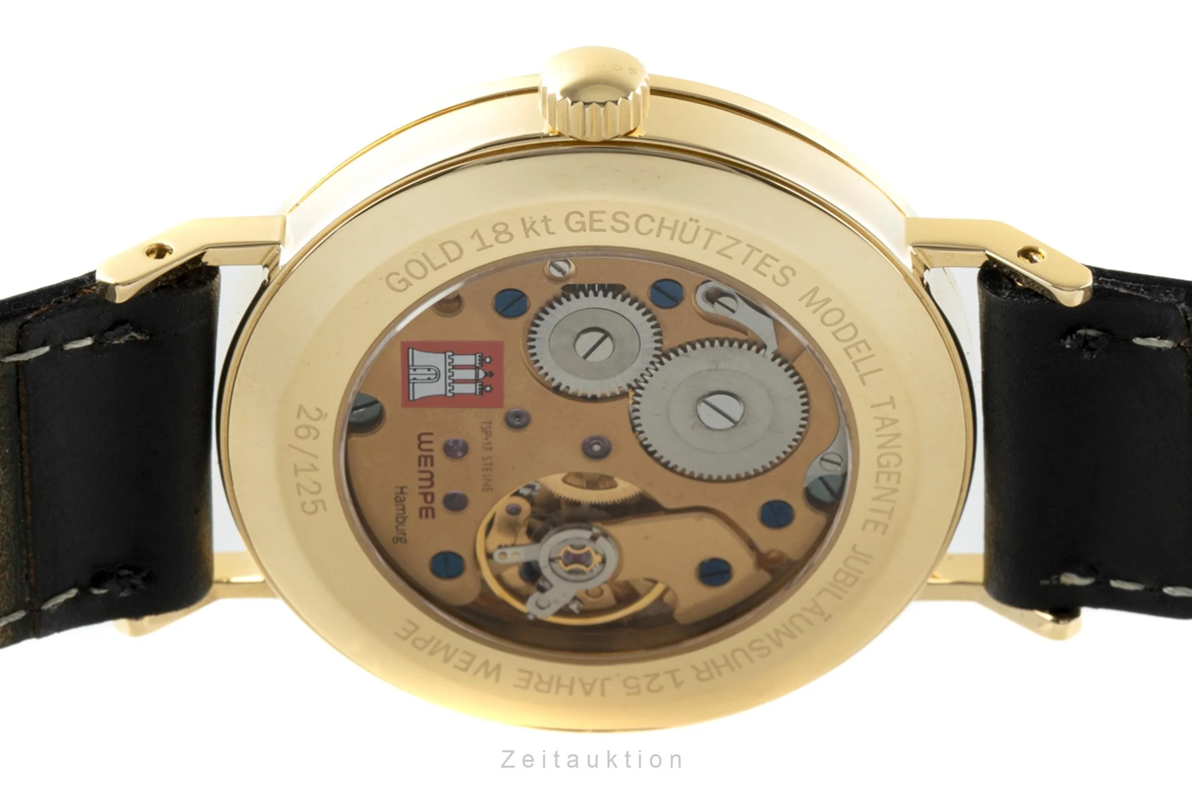 Nomos Tangente 18 ct gold manual winding men's watch Limited  [2200410] - Image 9