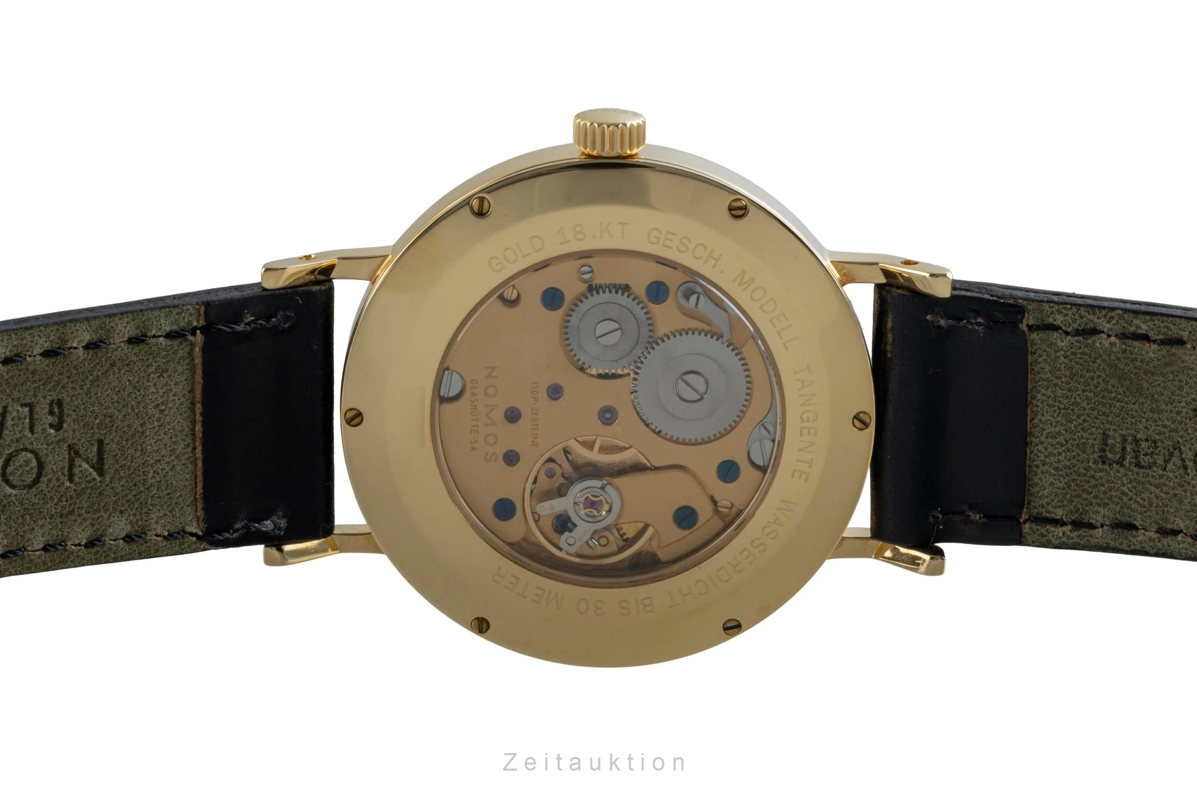 Nomos Tangente 18 ct gold manual winding men's watch Tangente Gold Index Datum  [2505847] - Image 12