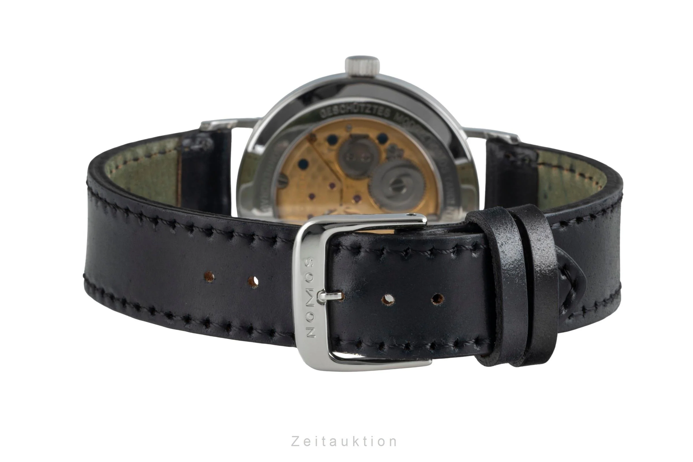 Nomos Tangente steel manual winding men's watch Super 30 "Sonnengrau"  [2504426] - Image 13