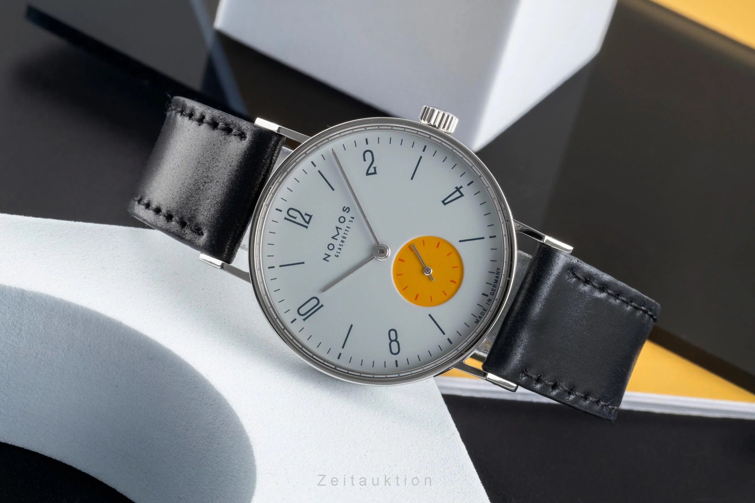 Nomos Tangente steel manual winding men's watch Super 30 "Sonnengrau"  [2504426] - Image 3