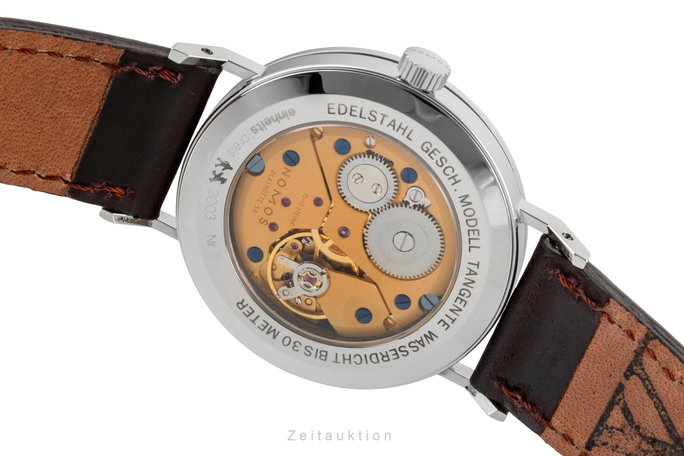 Nomos Tangente steel manual winding men's watch Tangente Einheitspreis 2003 Limited  [2601101] - Image 11