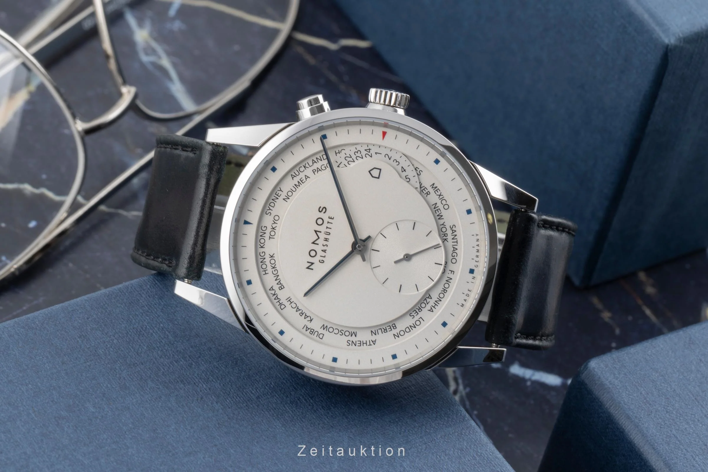 Nomos Zürich Weltzeituhr steel automatic men's watch 805 LP: 4820EUR  [2504553] - Image 3