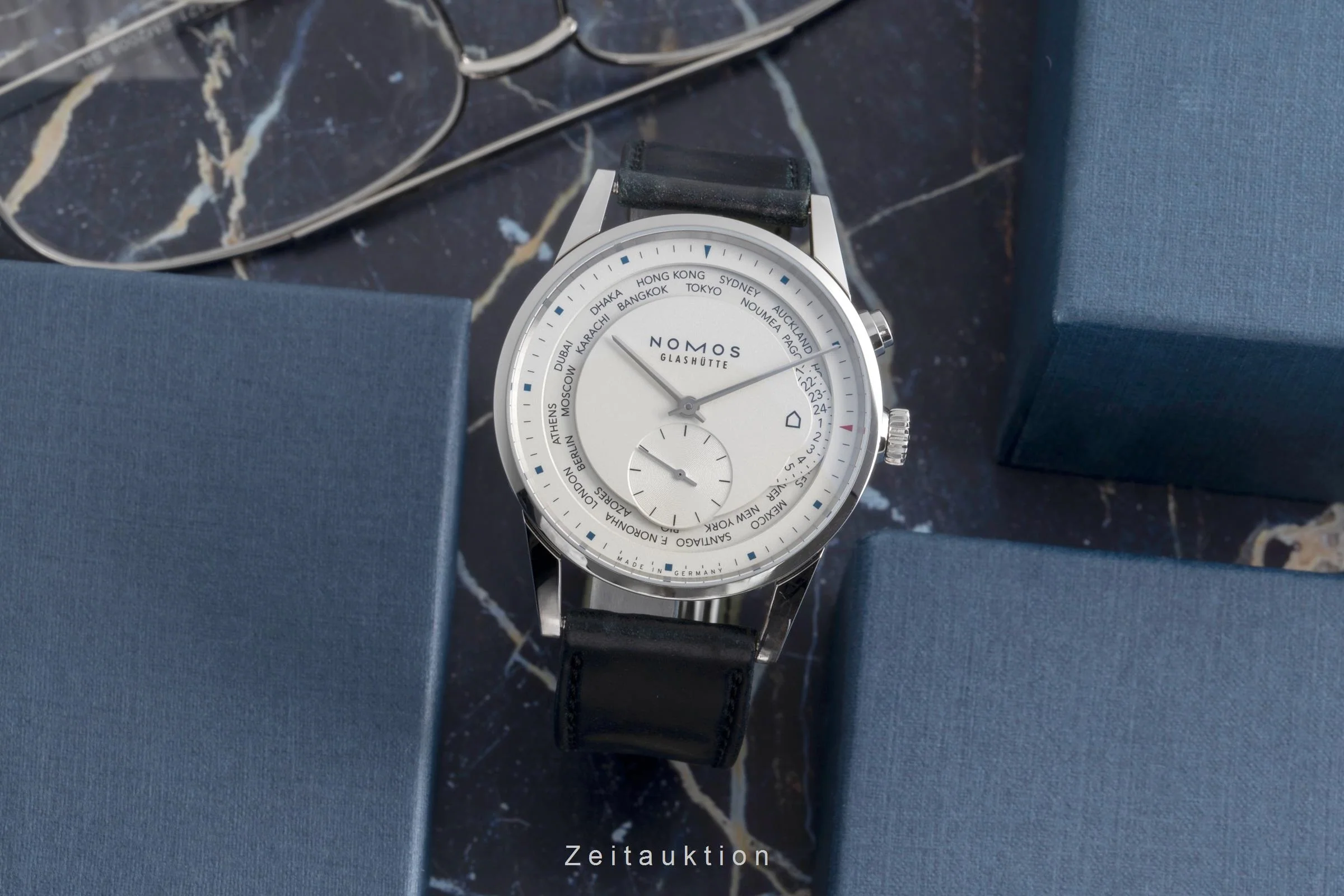 Nomos Zürich Weltzeituhr steel automatic men's watch 805 LP: 4820EUR  [2504553] - Image 4