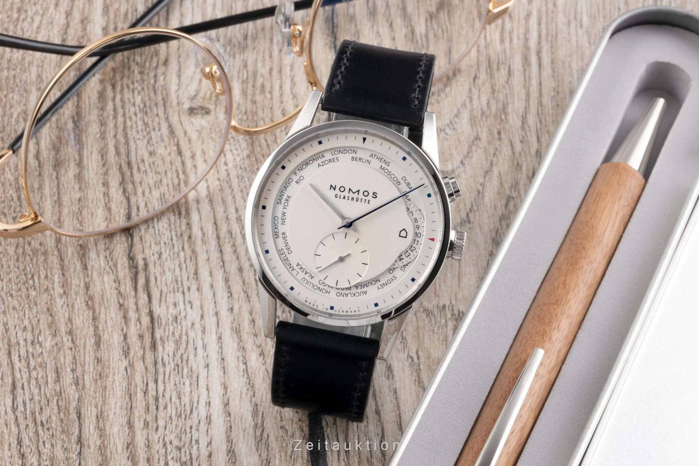 Nomos Zürich Weltzeituhr steel automatic men's watch 805 LP: 4820EUR  [2505344] - Image 4