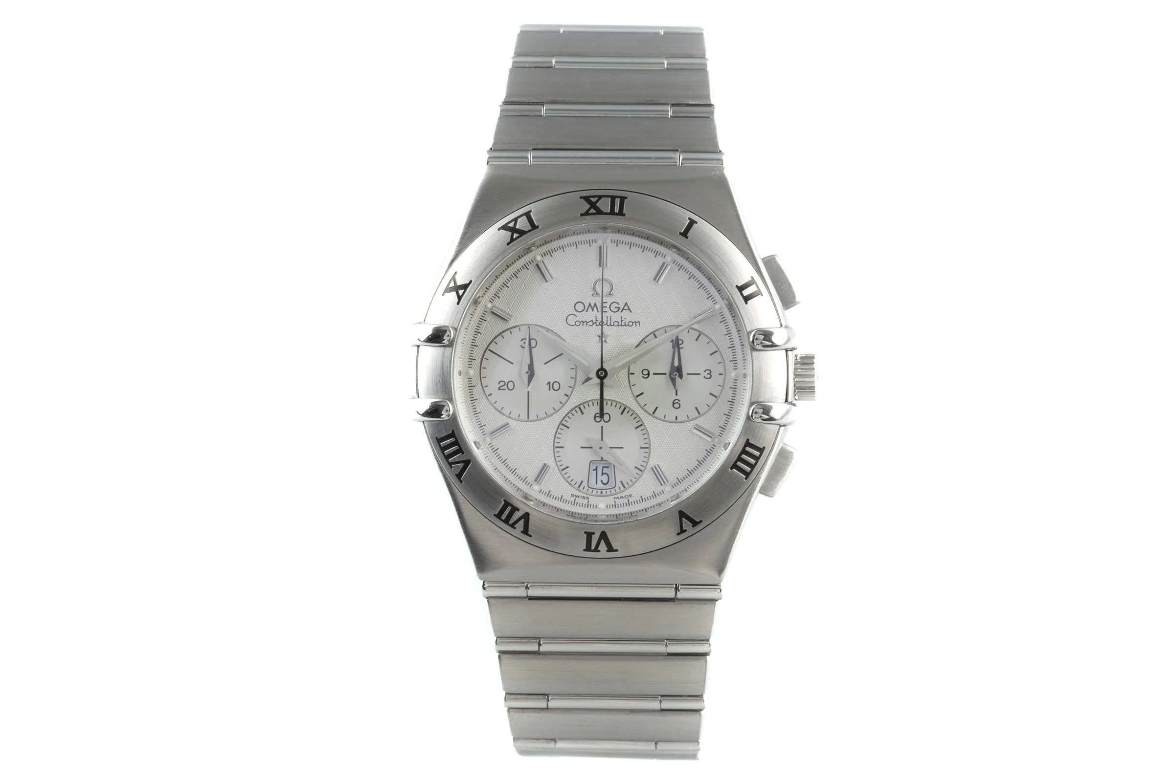Omega Constellation chronograph steel quartz men's watch 1542.30.00, 386.1201 LP: 2470EUR  [2200798] - Image 4