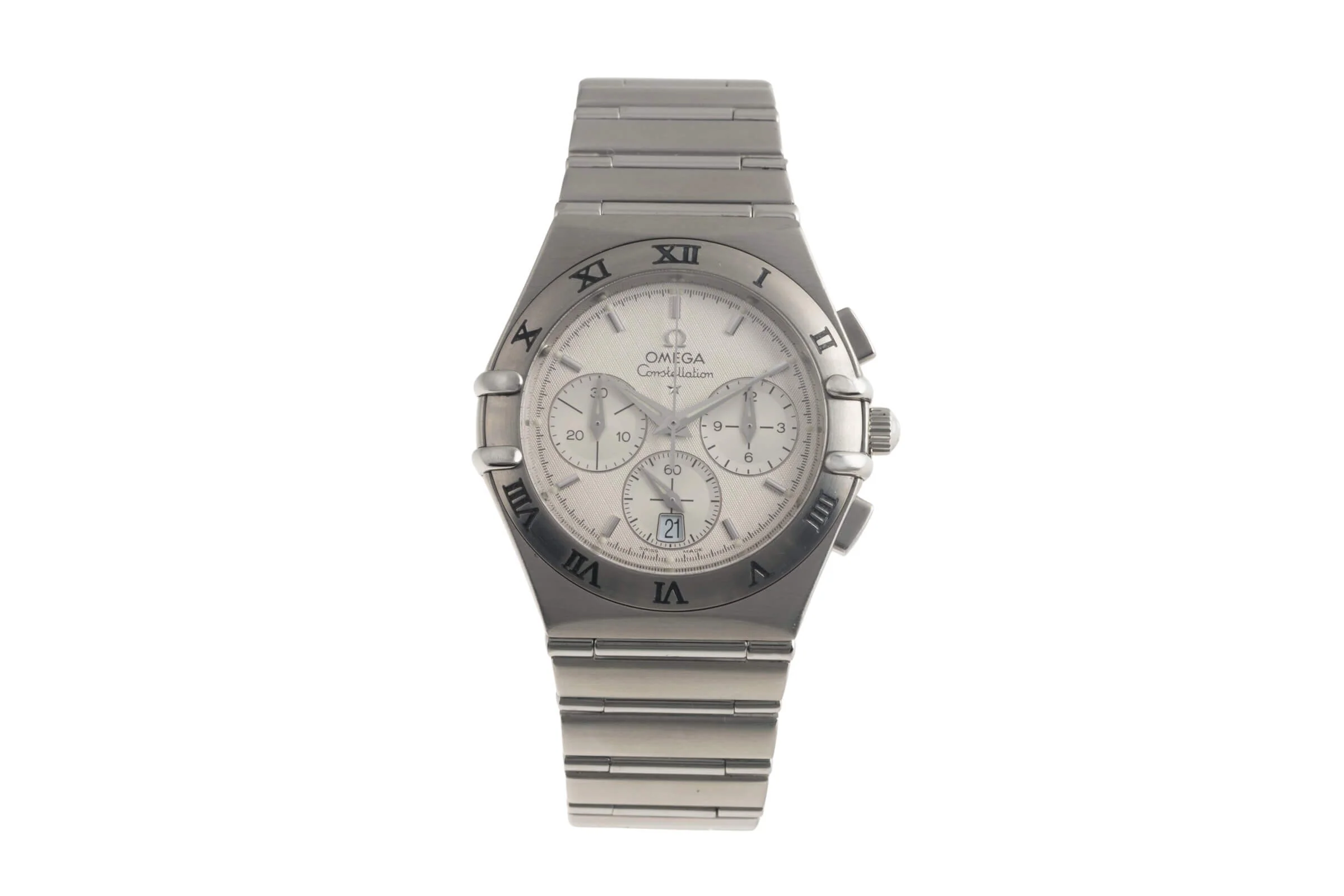 Omega Constellation chronograph steel quartz men's watch 1542.30.00   386.1201  [2406524] - Image 4