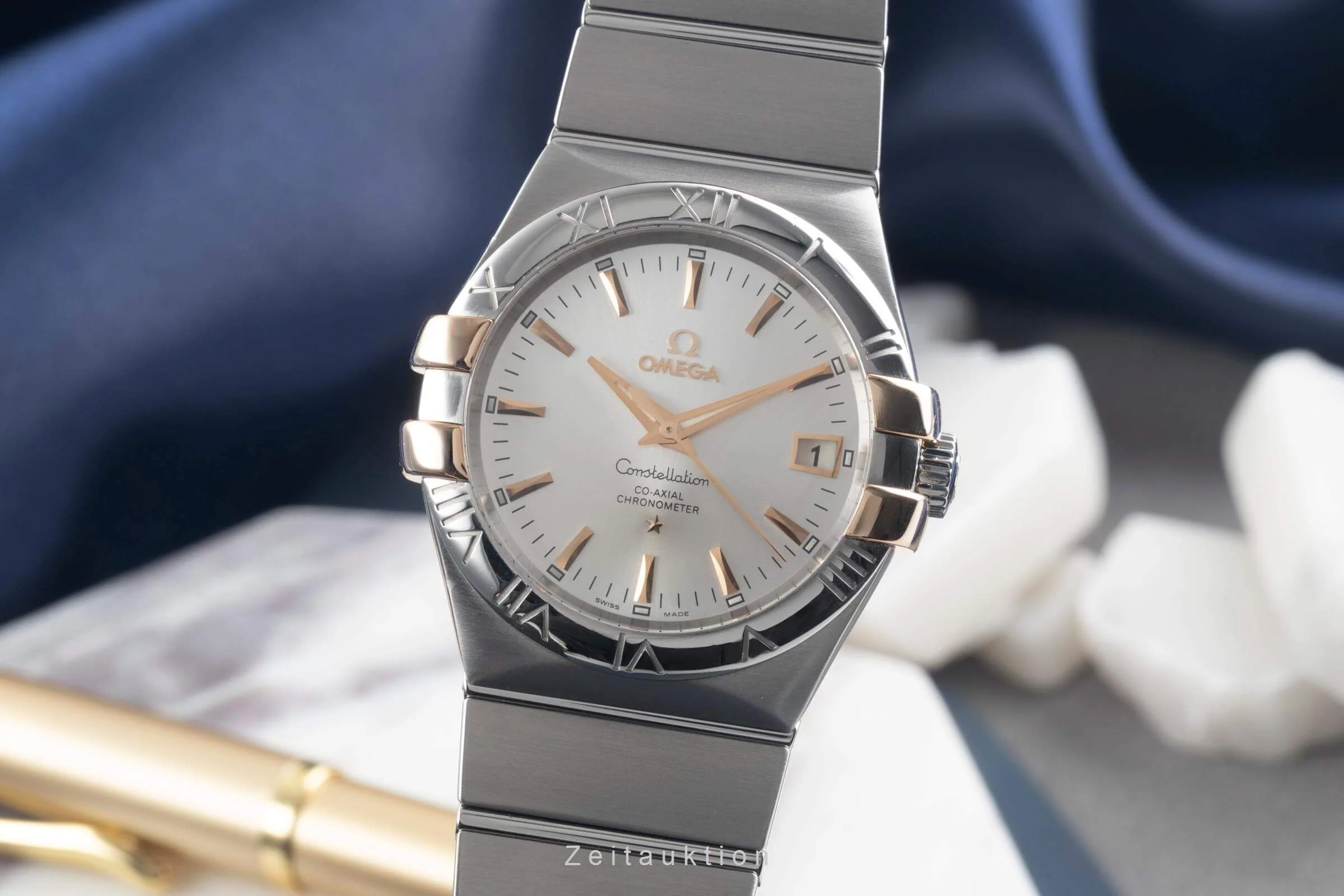 Omega Constellation steel / gold automatic men's watch 123.20.35.20.02.003  [2500439] - Image 2